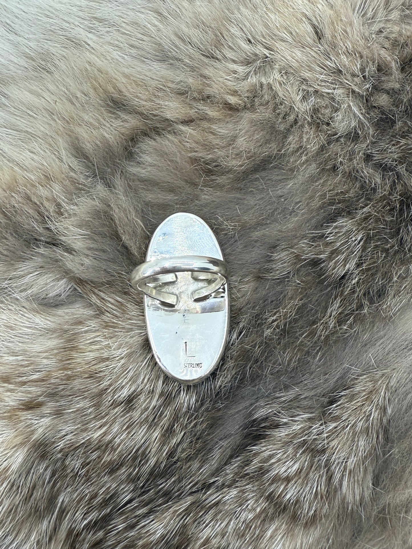 7.5 Bumblebee Jasper Ring by Joelias Draper, Navajo