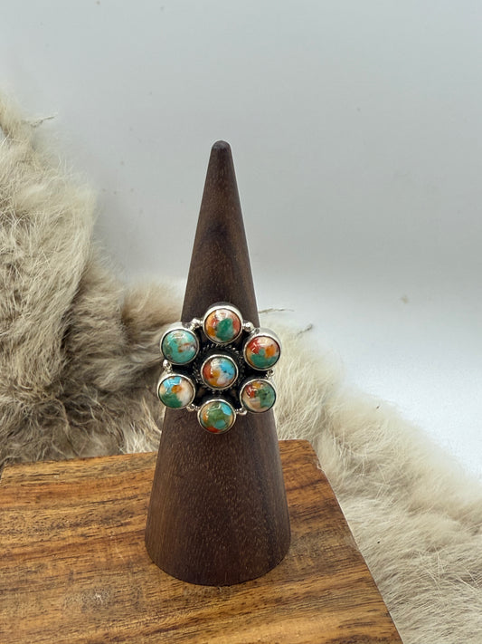 7.0 Orange Crush Cluster Ring