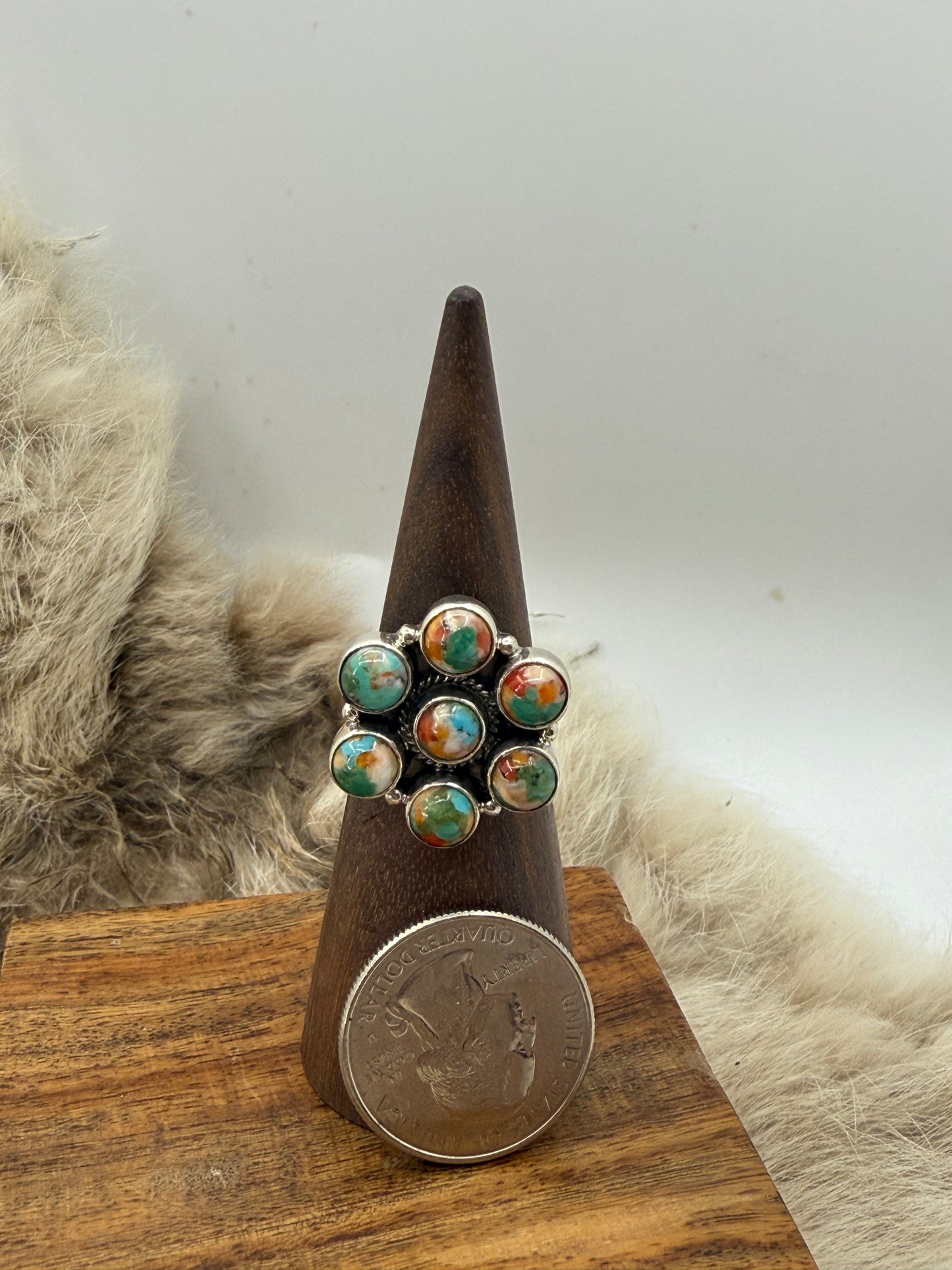 7.0 Orange Crush Cluster Ring