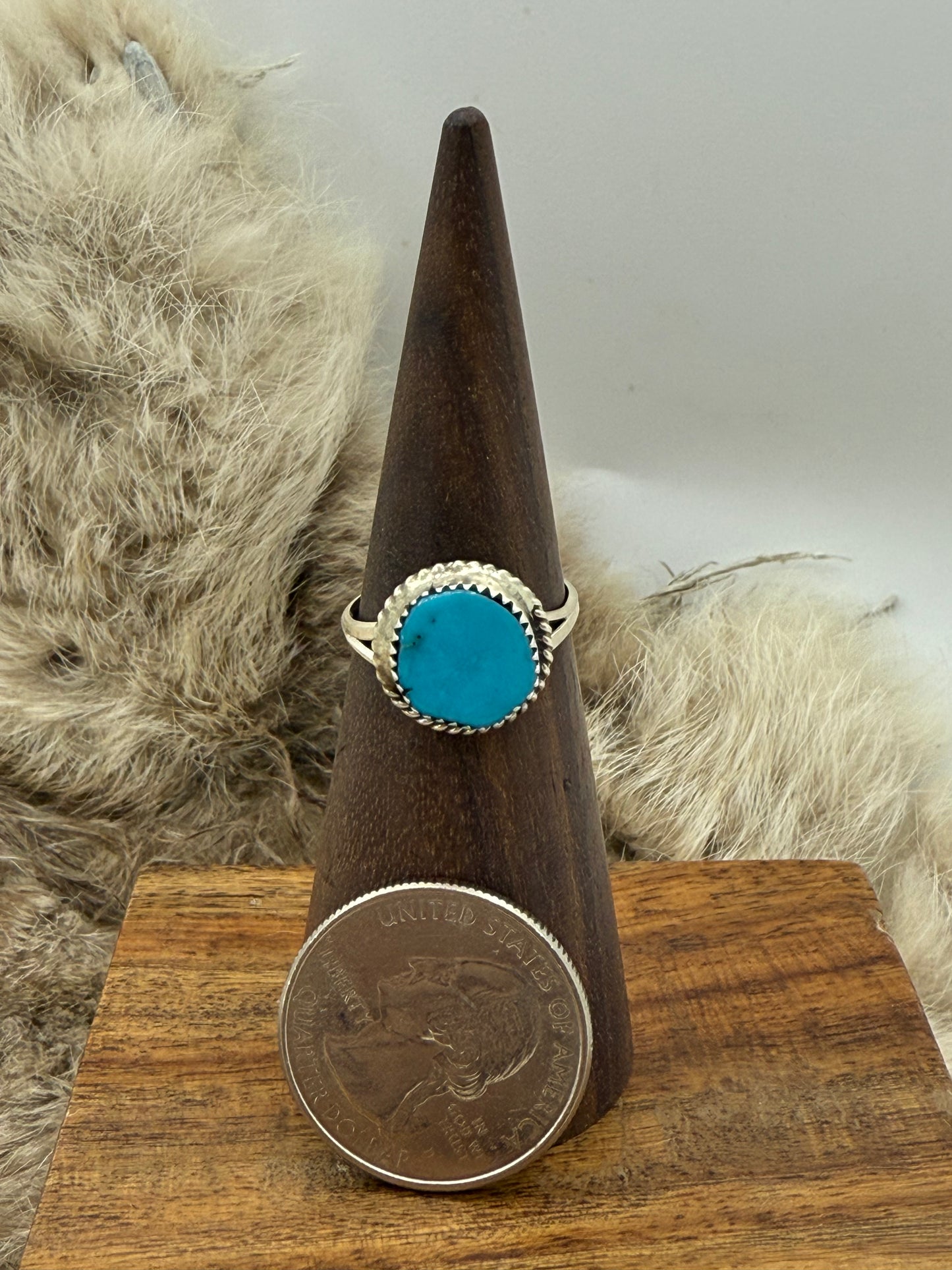 6.5 Turquoise Round Ring