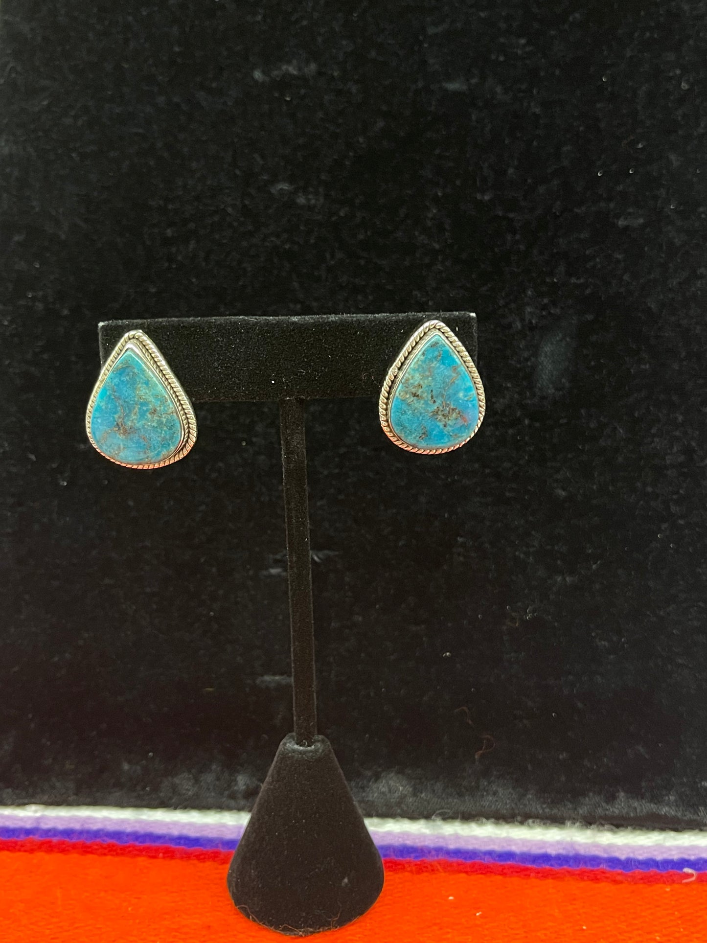 Kingman Turquoise Stud Earrings