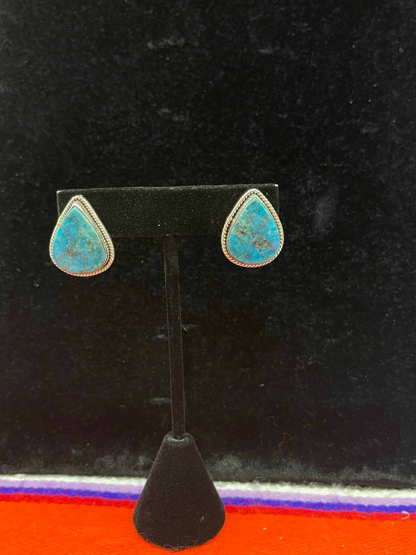 Kingman Turquoise Stud Earrings