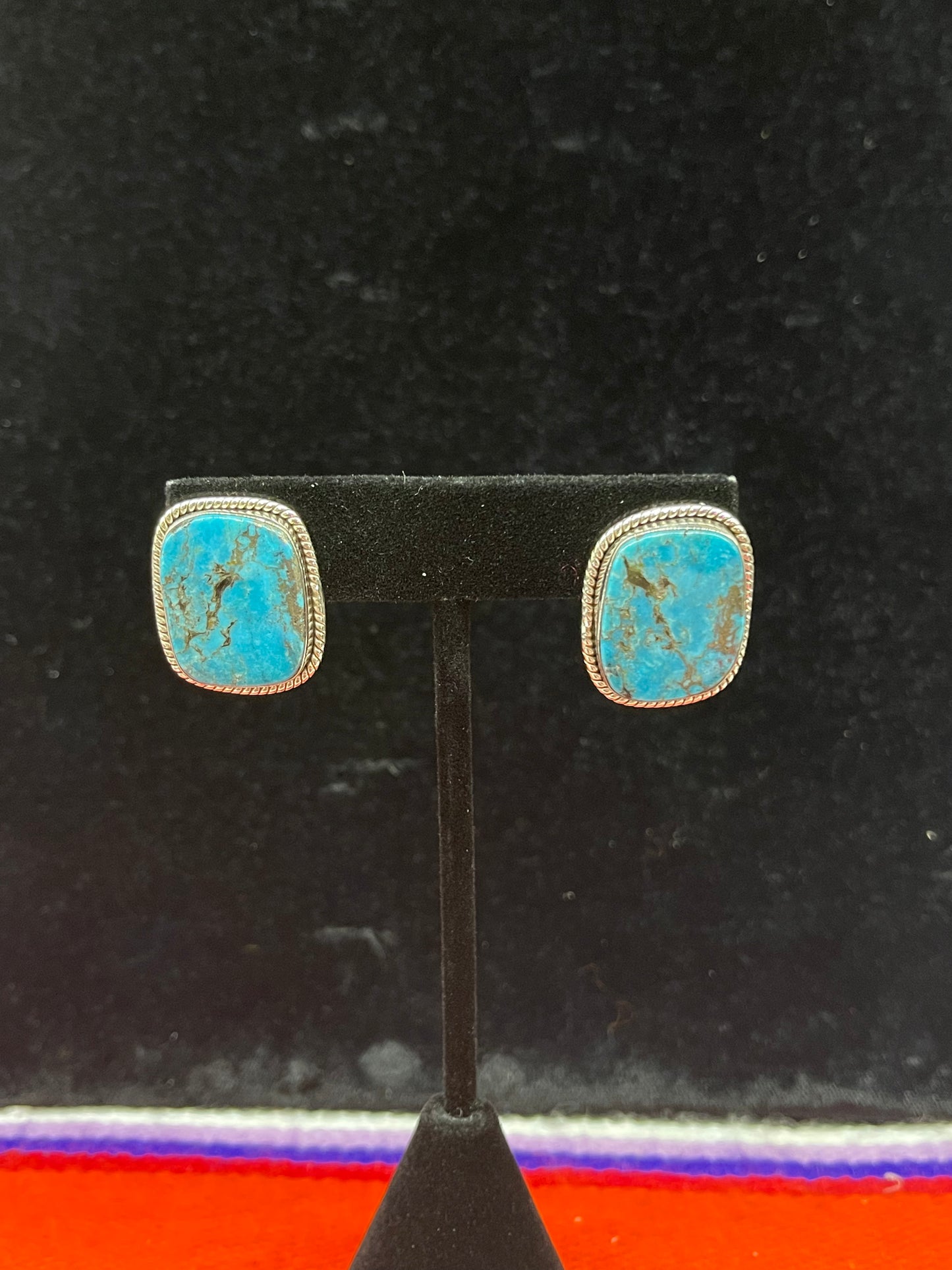 Kingman Turquoise Stud Earrings