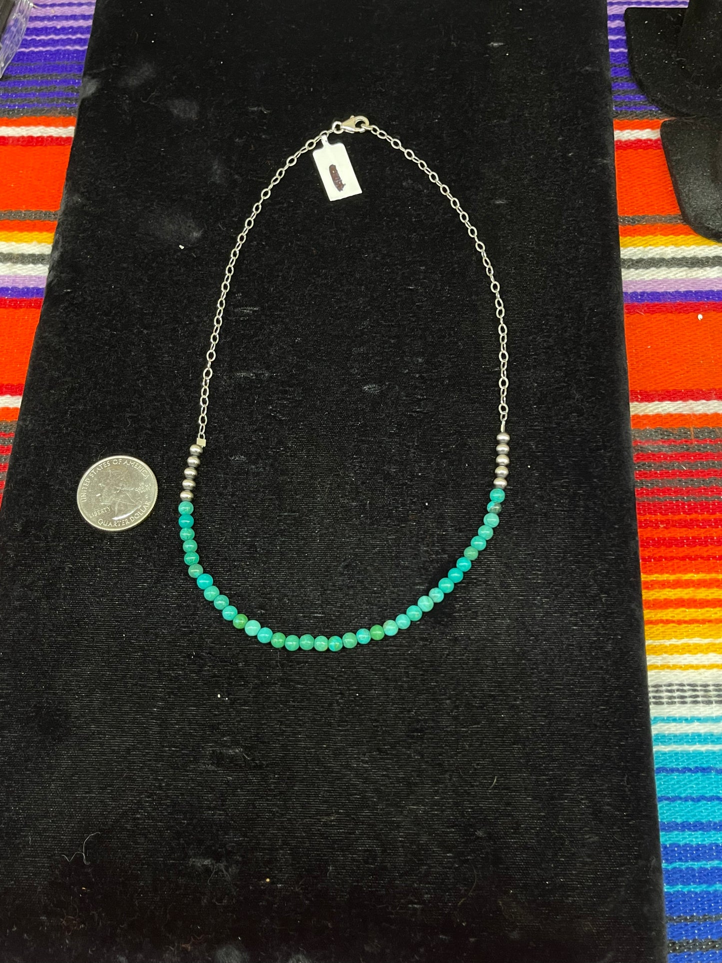 Turquoise and Navajo Pearl Necklace