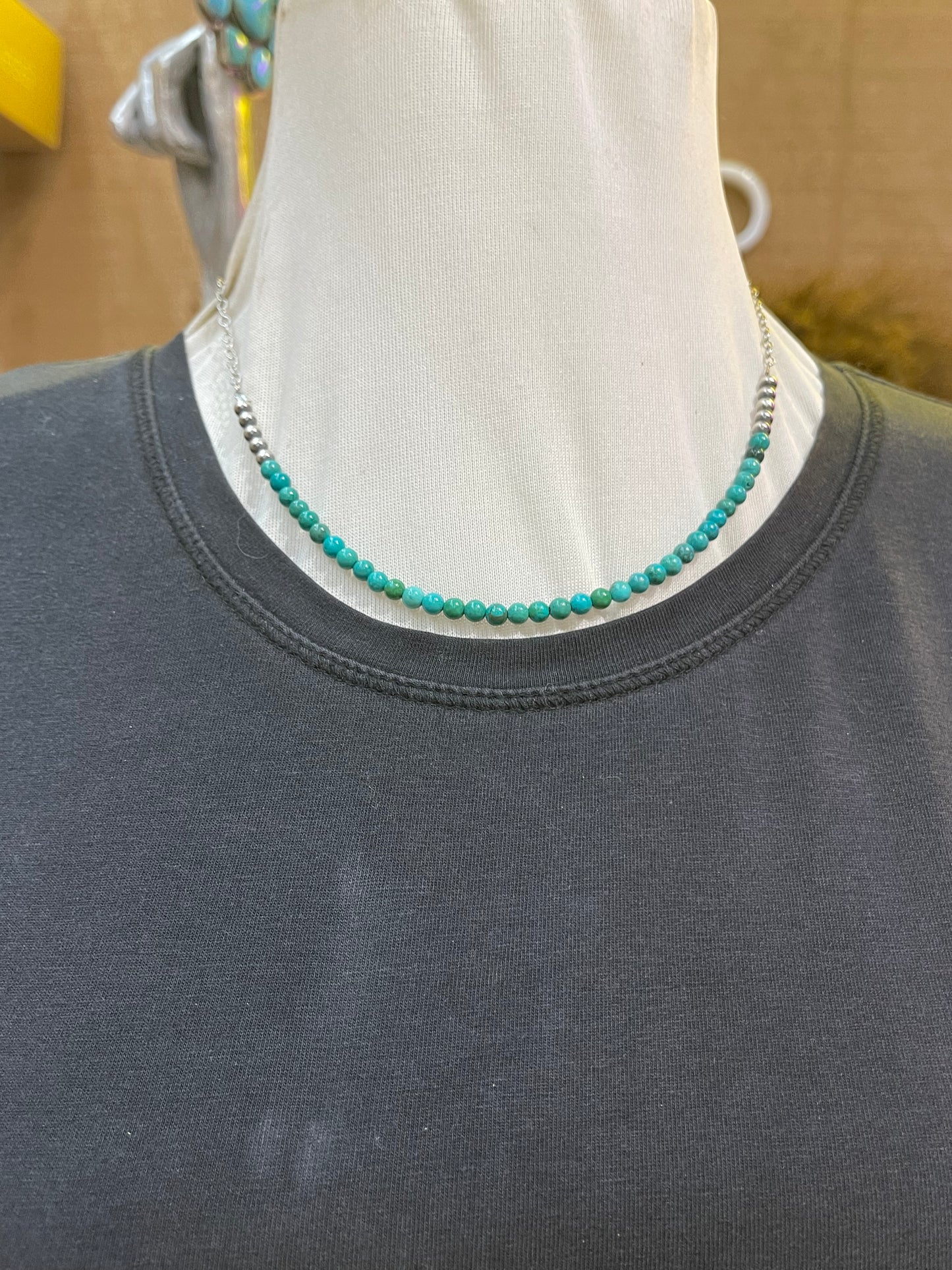 Turquoise and Navajo Pearl Necklace