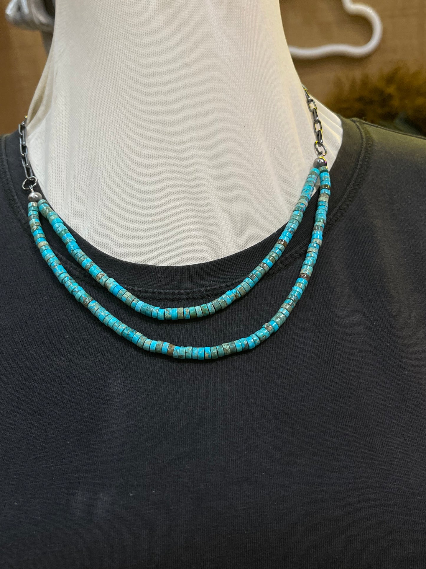 Turquoise Heishi Layered Necklace