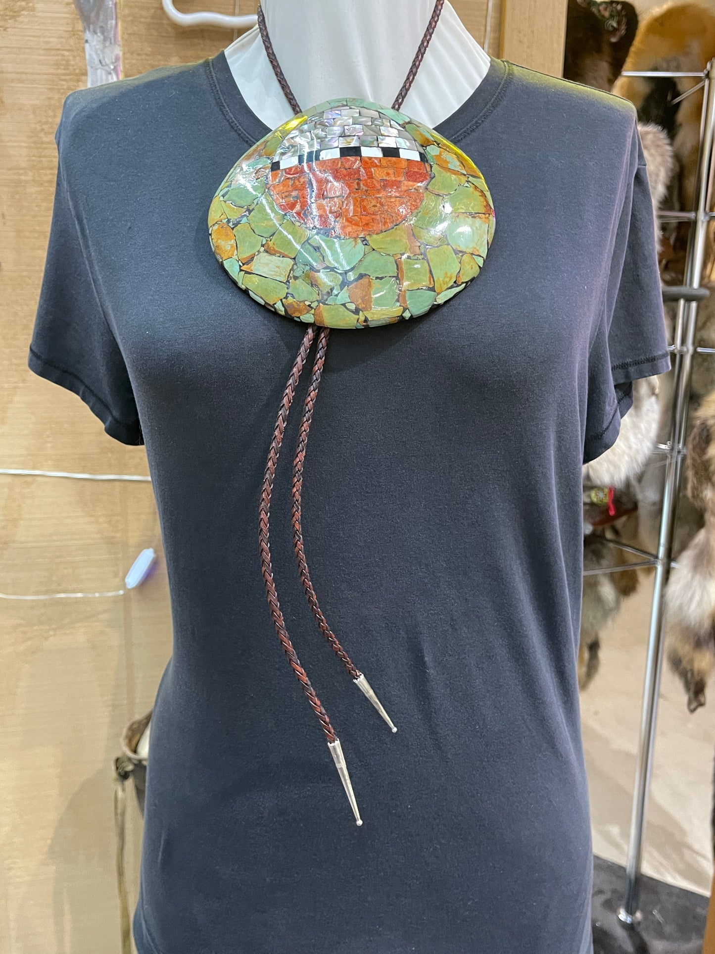 Shell Inlaid Bolo Tie (Cody’s Favorite)