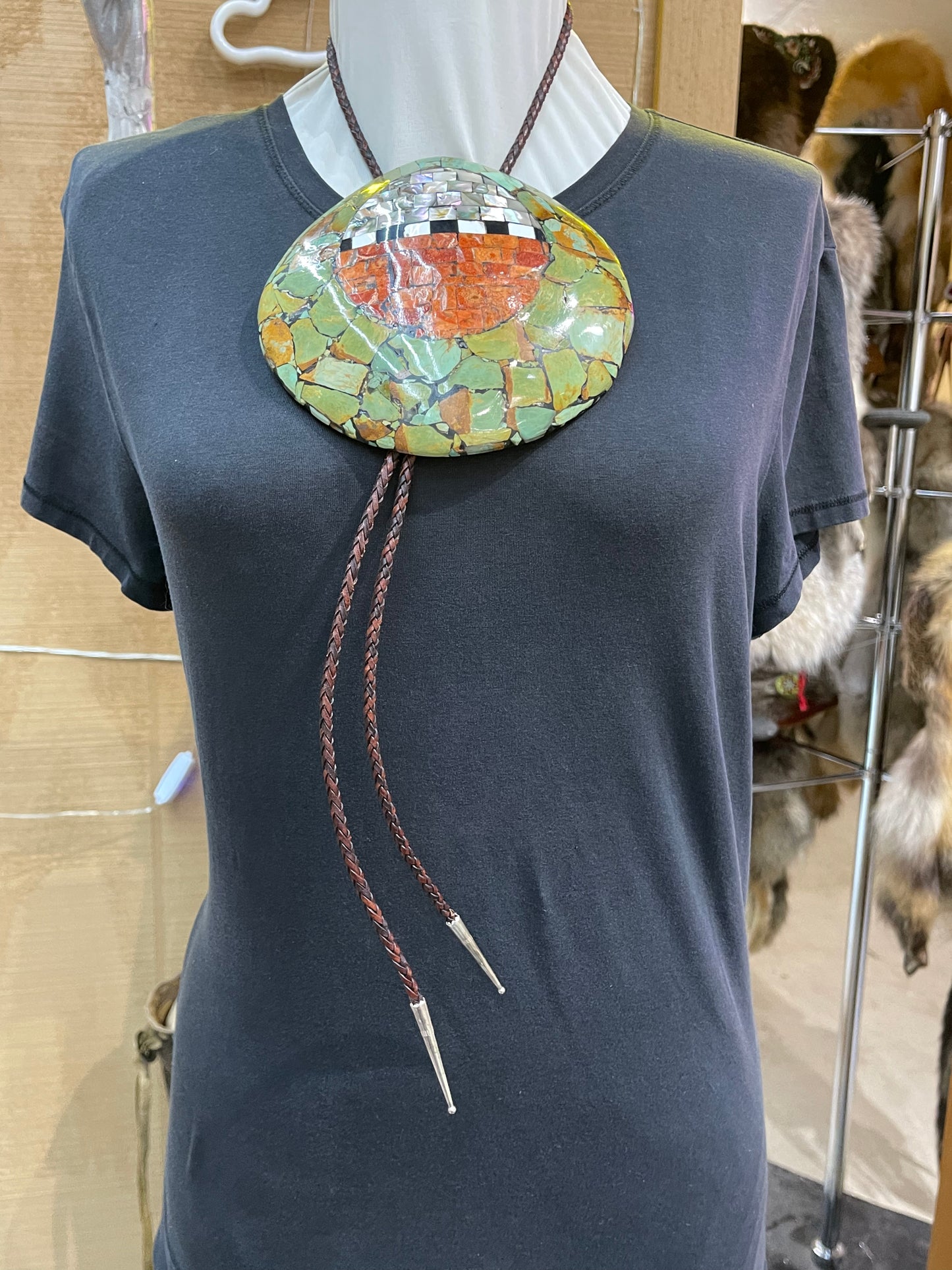 Shell Inlaid Bolo Tie (Cody’s Favorite)