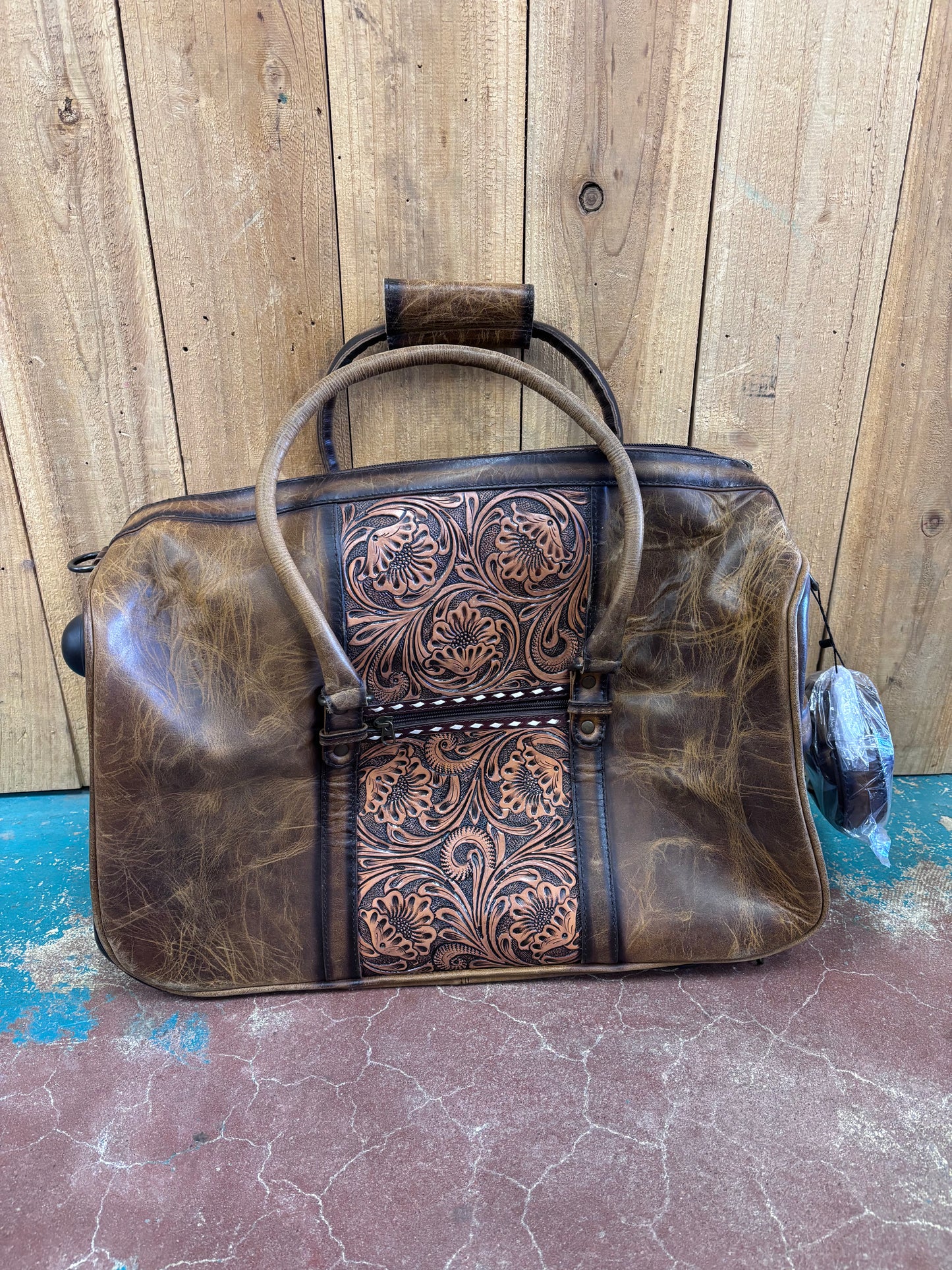 Brown Leather Duffle Bag/Suitcase