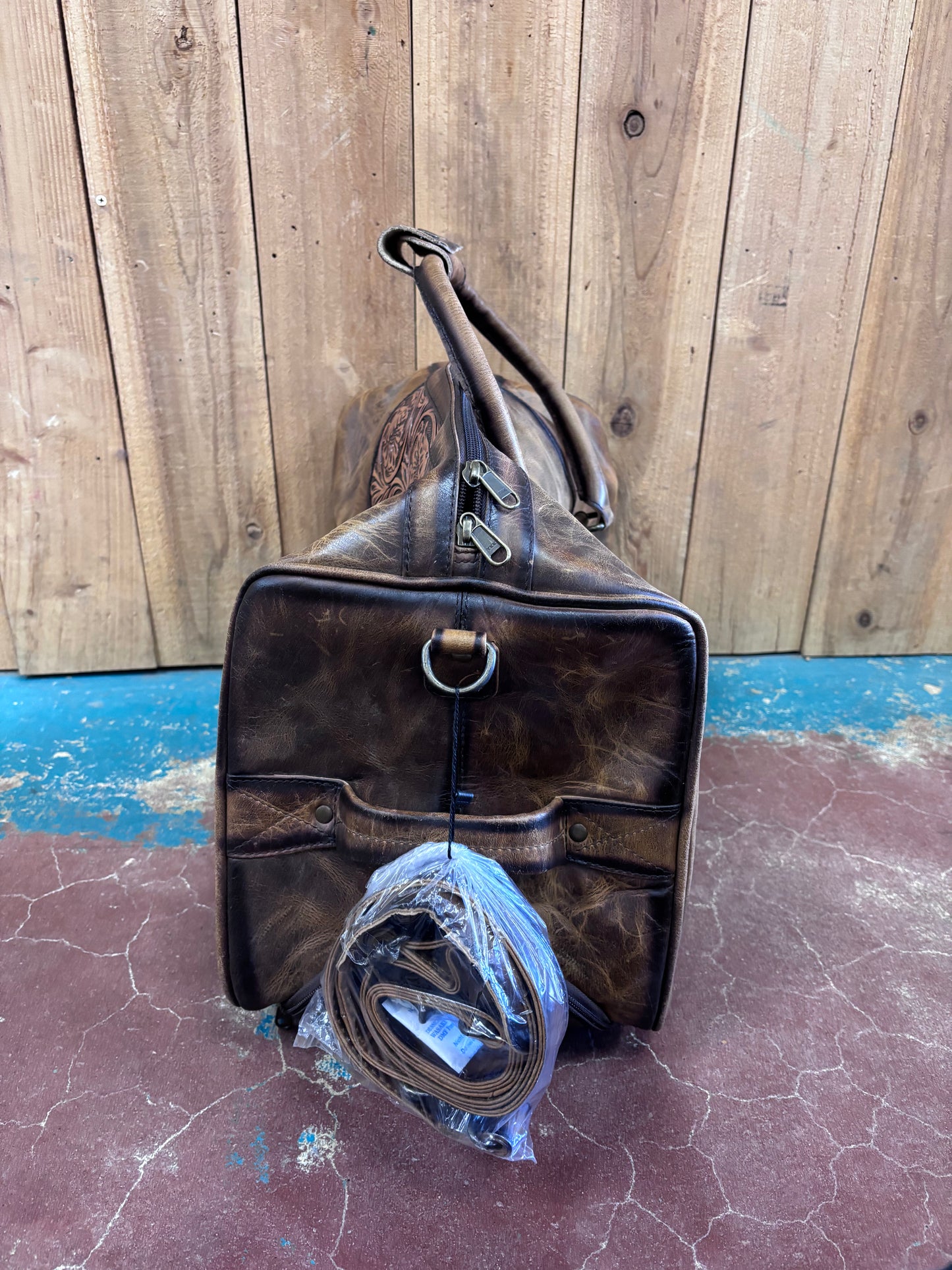 Brown Leather Duffle Bag/Suitcase