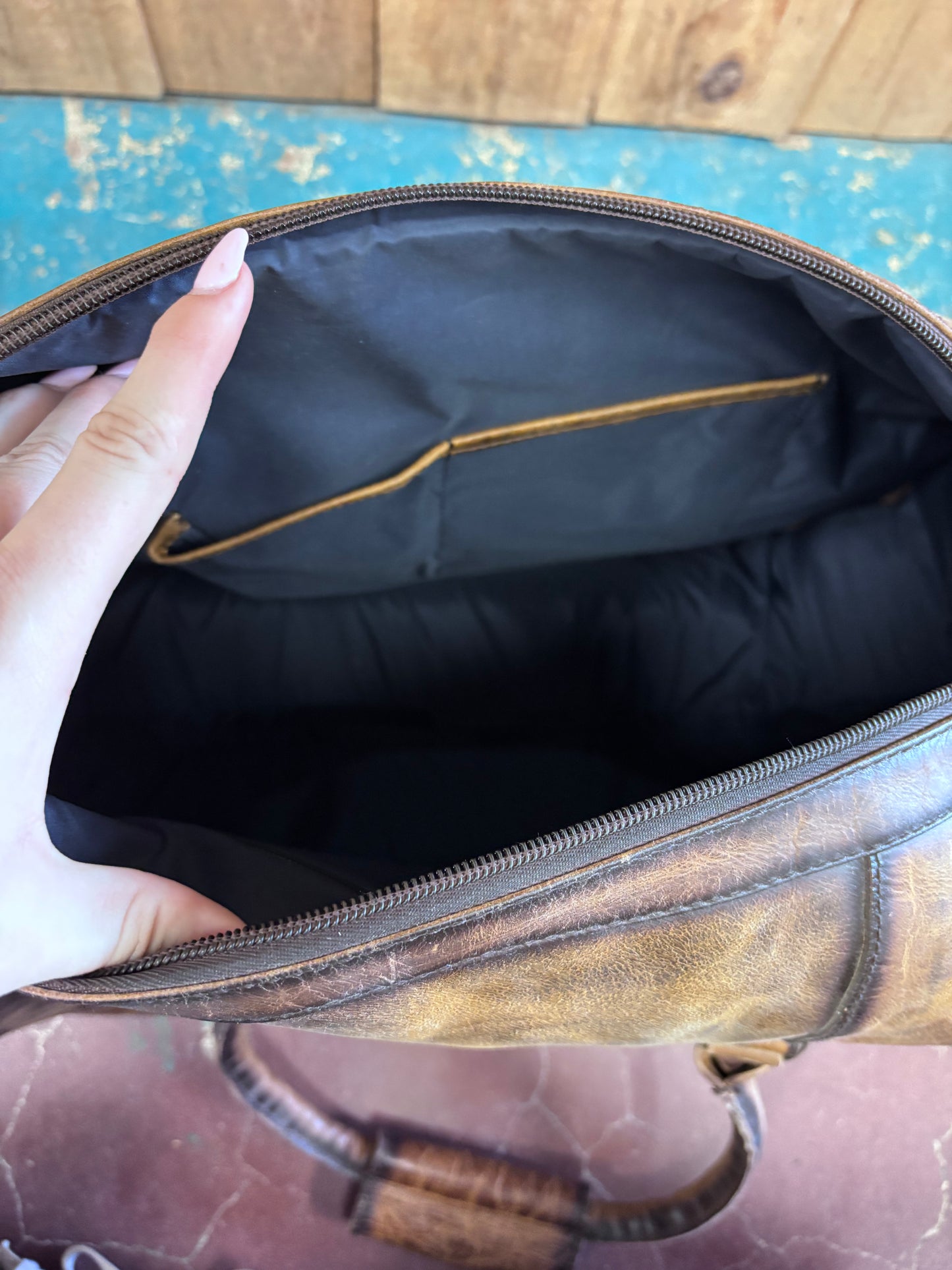 Brown Leather Duffle Bag/Suitcase