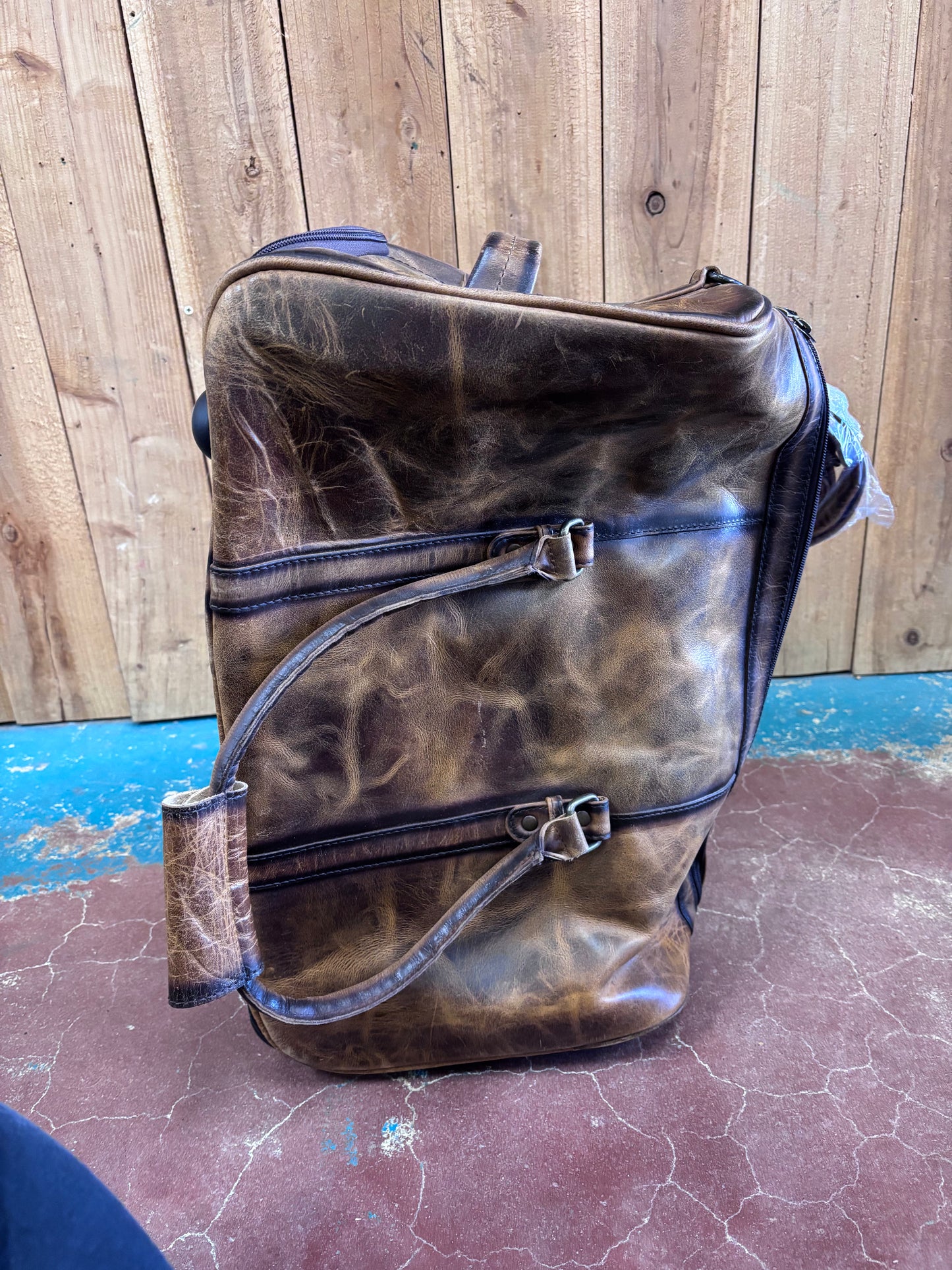 Brown Leather Duffle Bag/Suitcase