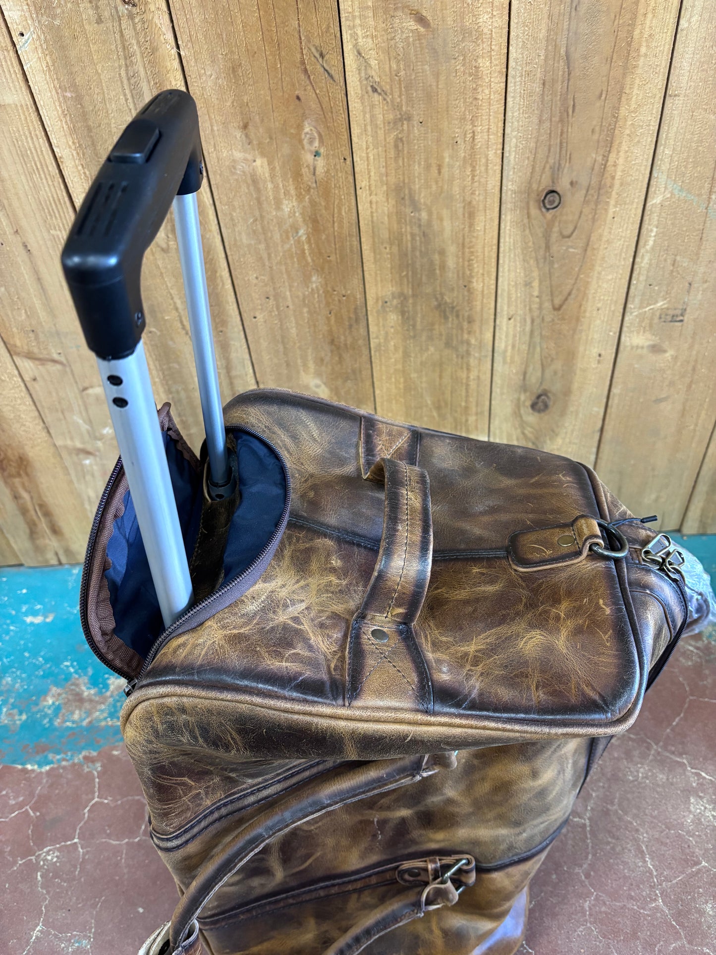 Brown Leather Duffle Bag/Suitcase