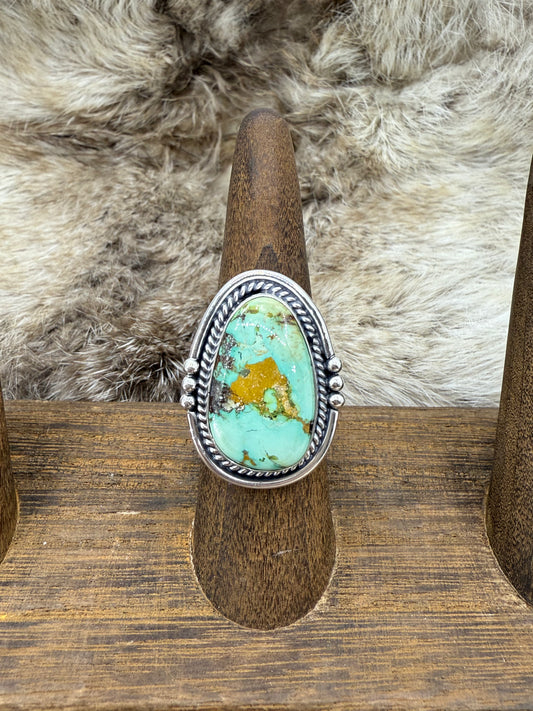 7.0 Sonoran Gold Turquoise Teardrop Ring