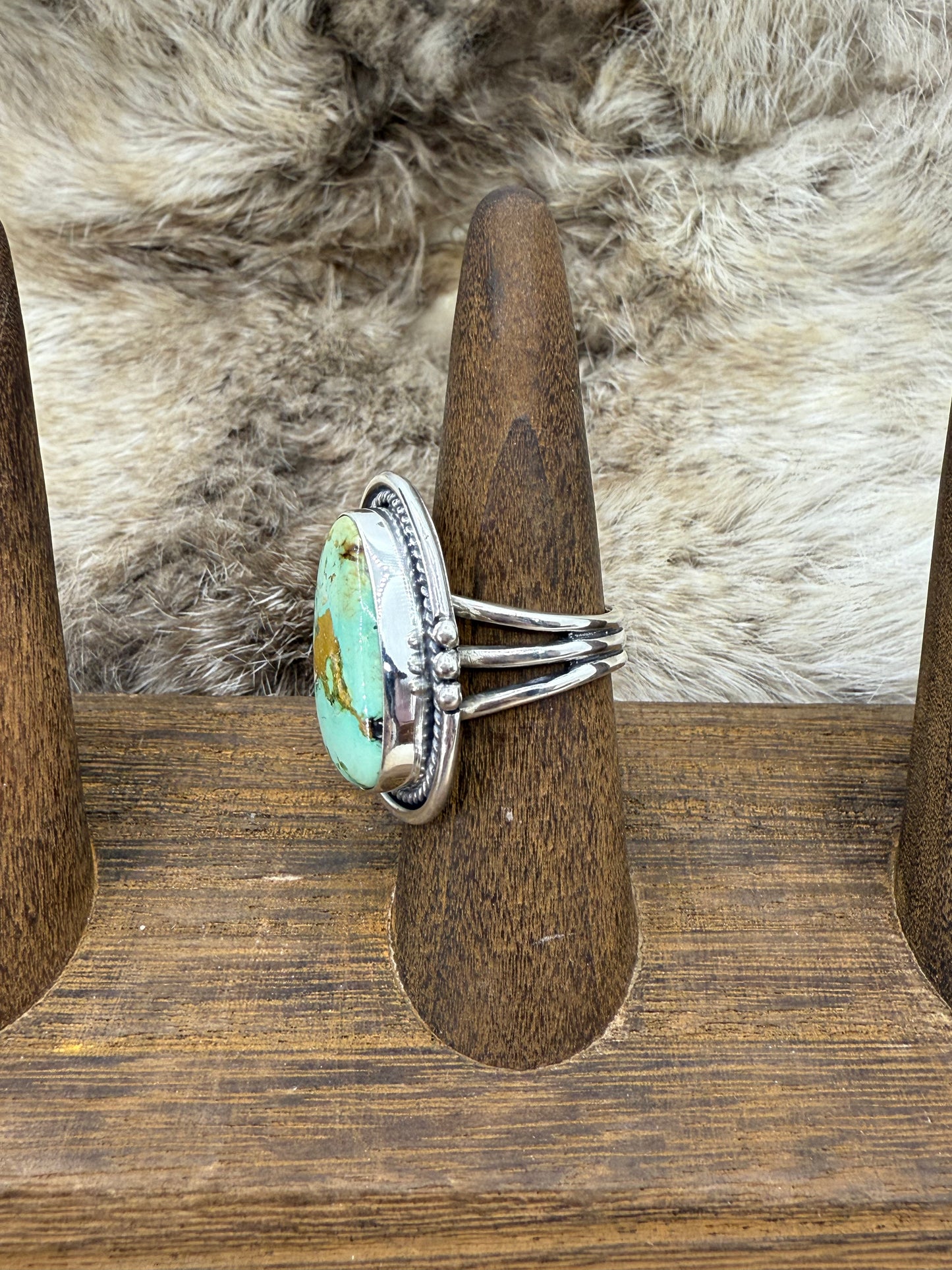 7.0 Sonoran Gold Turquoise Teardrop Ring