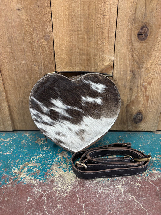 Heart Shaped Cowhide Leather Purse