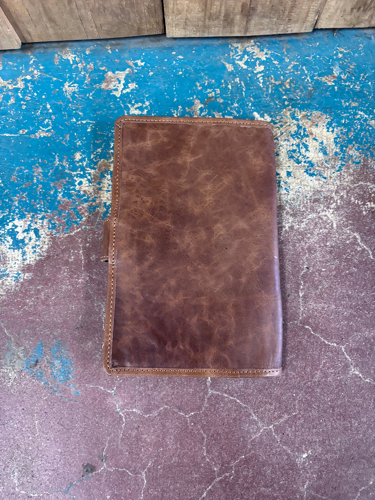 Brown And White Cowhide Leather Wallet