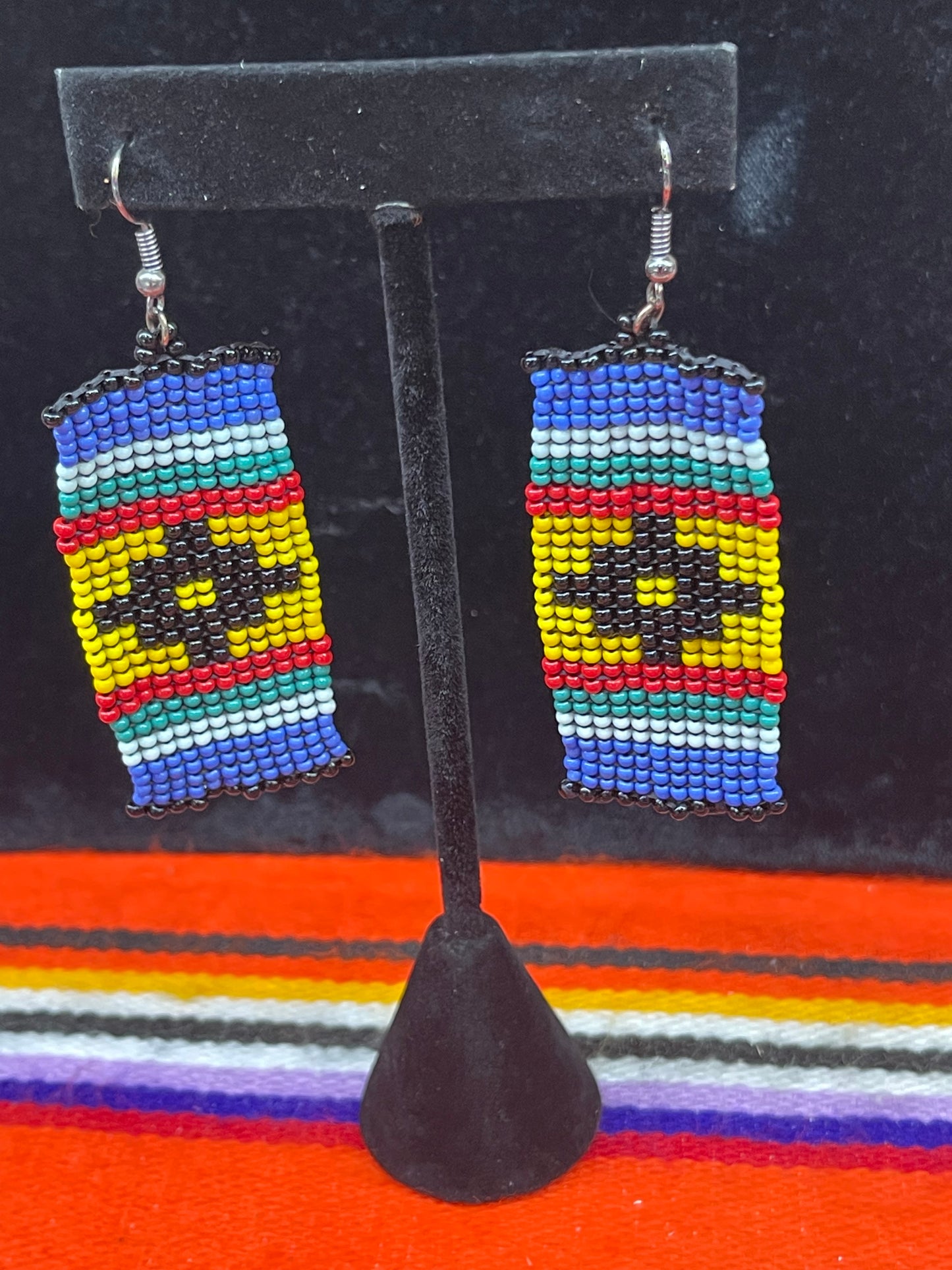 Multi-Color Beaded Earrings