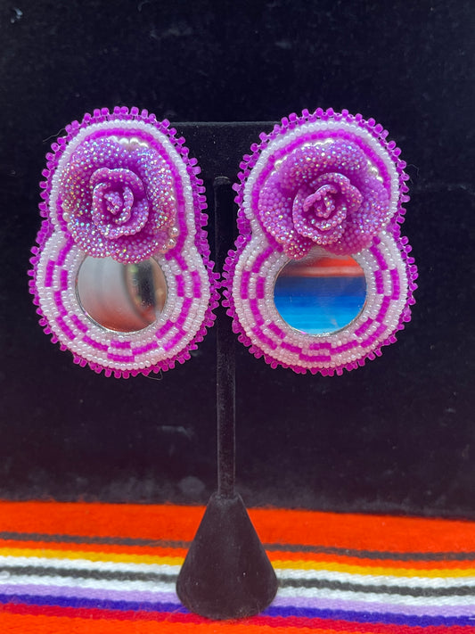Rose Mirror Earrings
