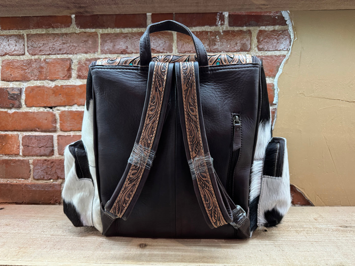 Suit of Aces Leather and Cow Hide Backpack