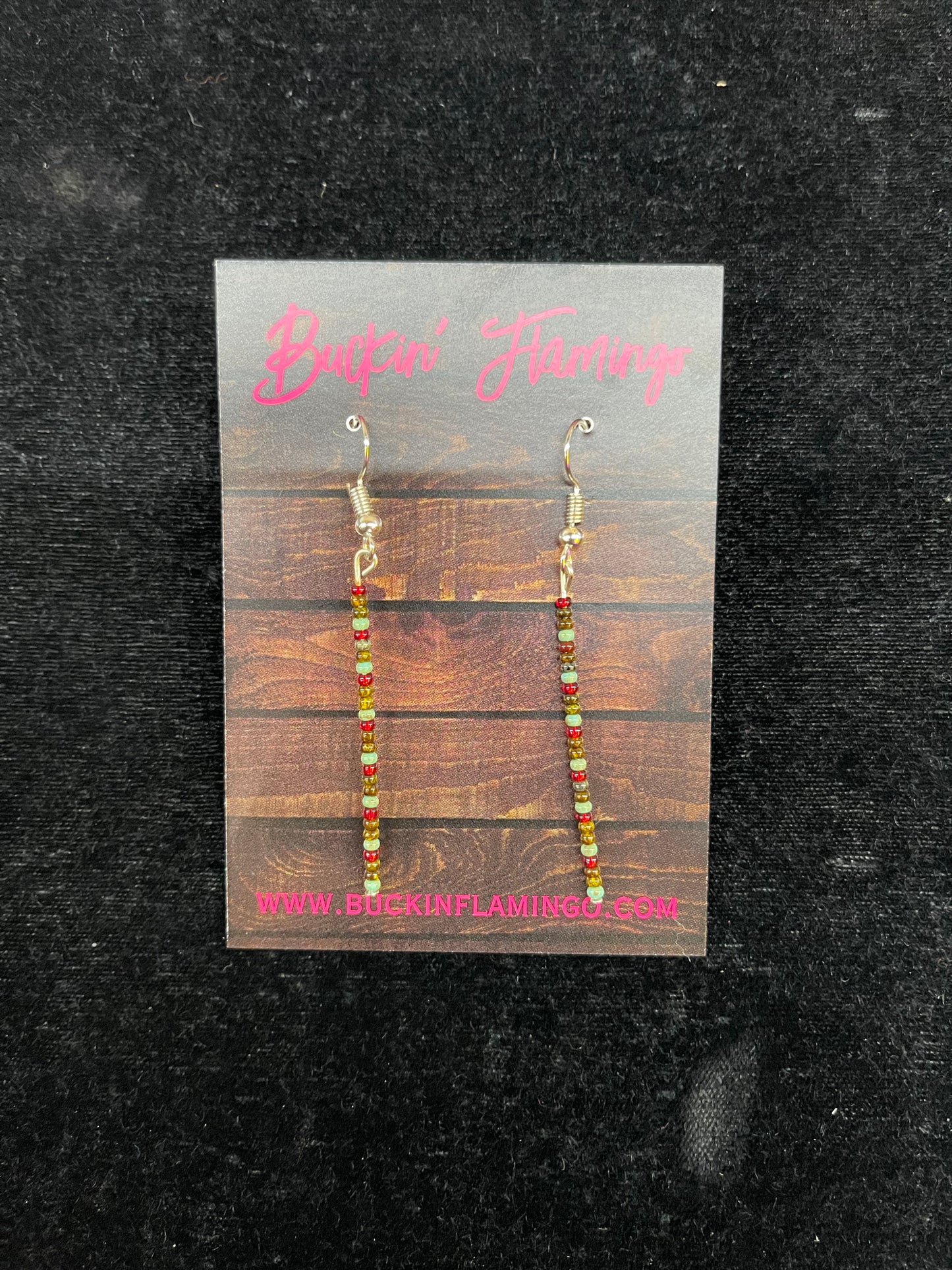 Single Strand Beaded Dangle Earrings