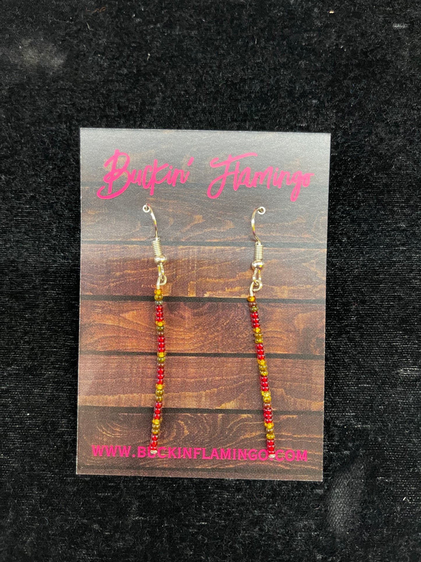 Single Strand Beaded Dangle Earrings