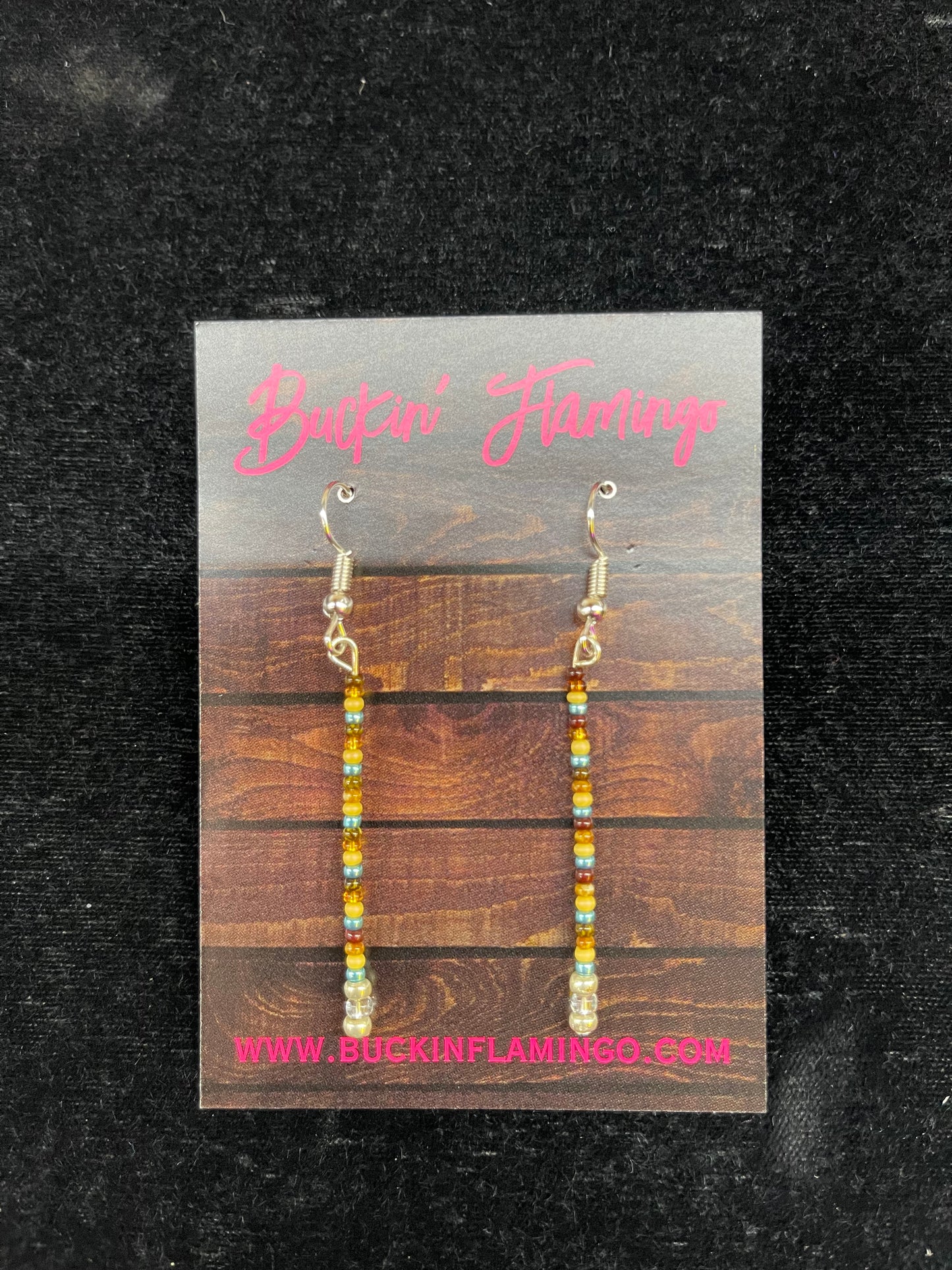 Single Strand Beaded Dangle Earrings