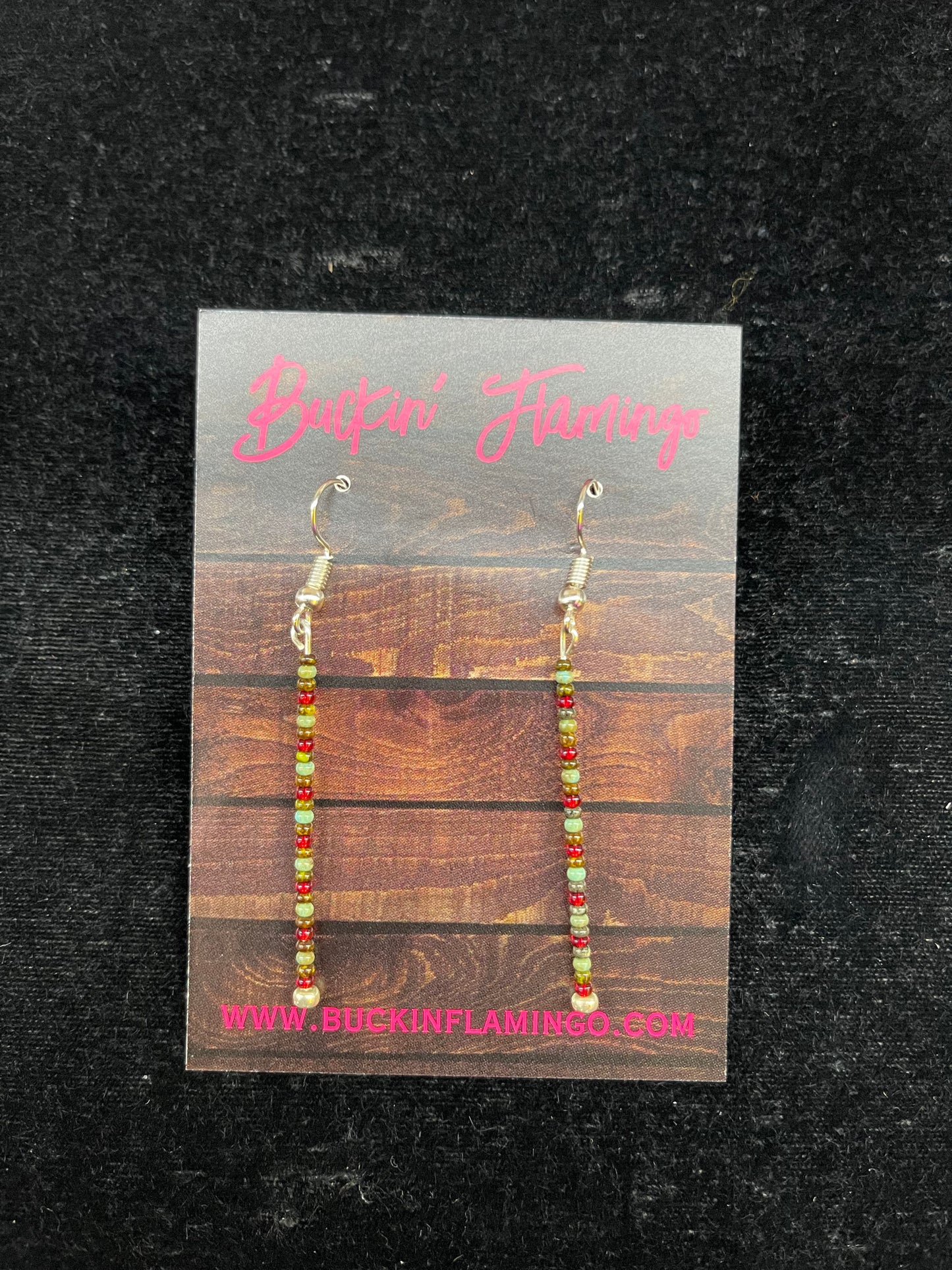 Single Strand Beaded Dangle Earrings