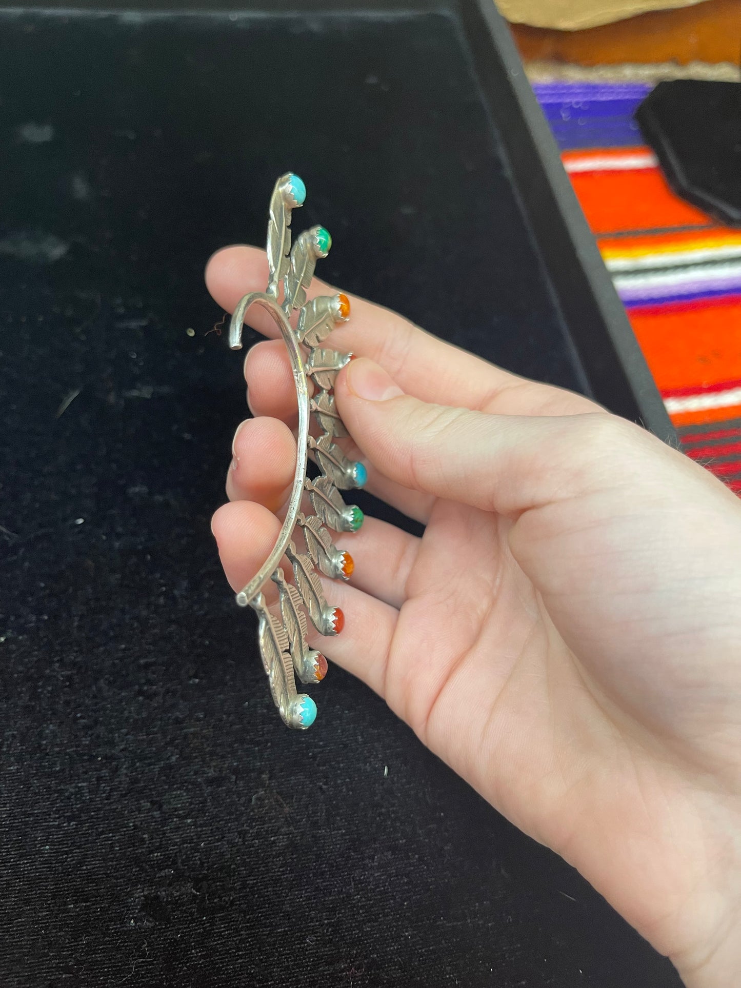 Feather Native Head Dress Earring Cuff
