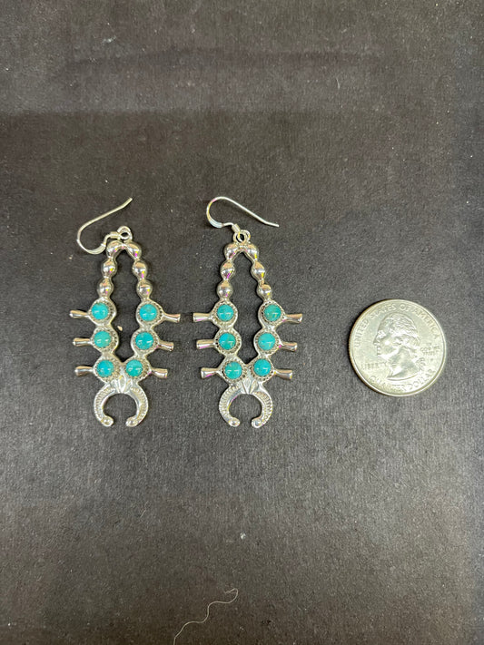 Turquoise Squash Blossom Earrings