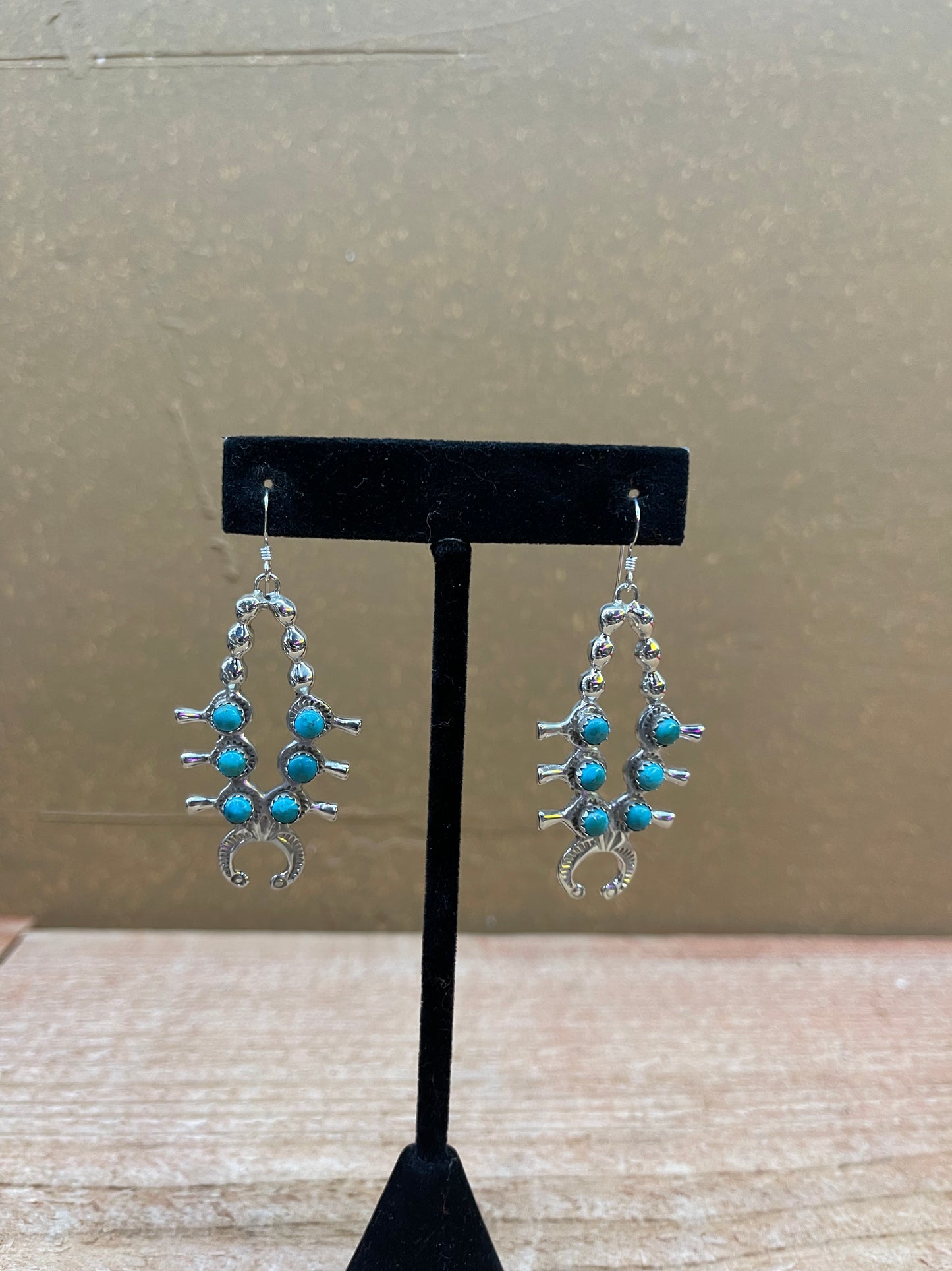 Turquoise Squash Blossom Earrings