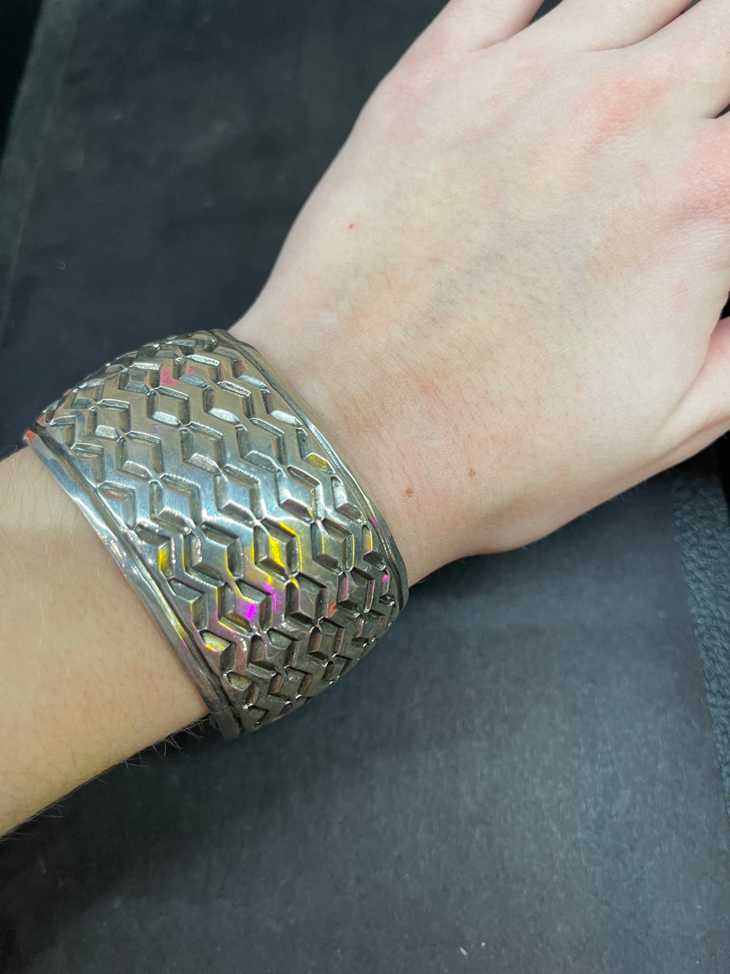 Sterling Silver Stamped Cuff Bracelet