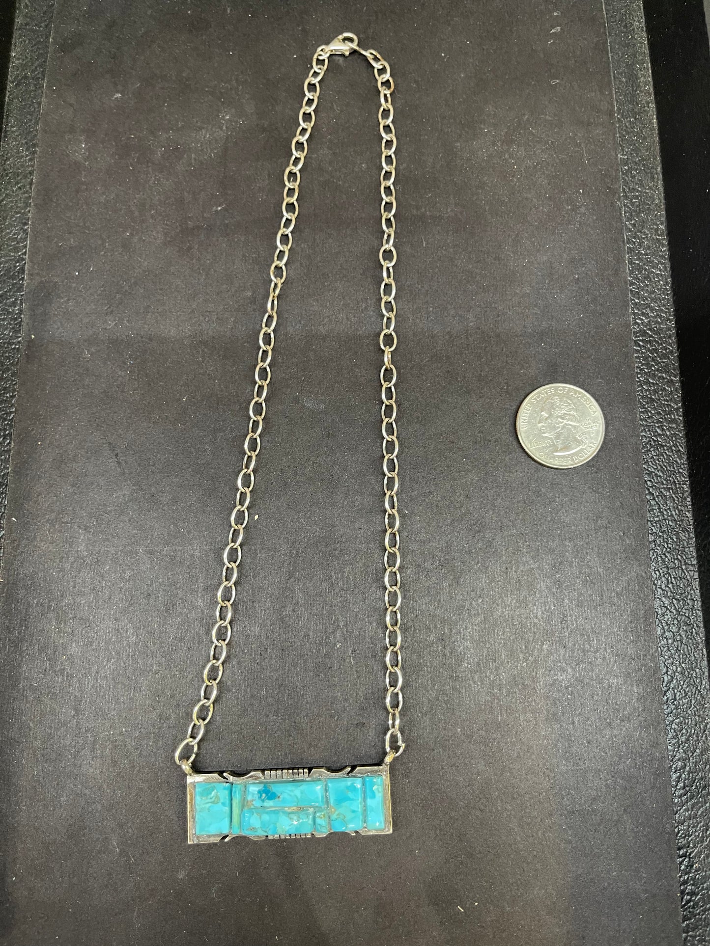 Turquoise Bar Necklace