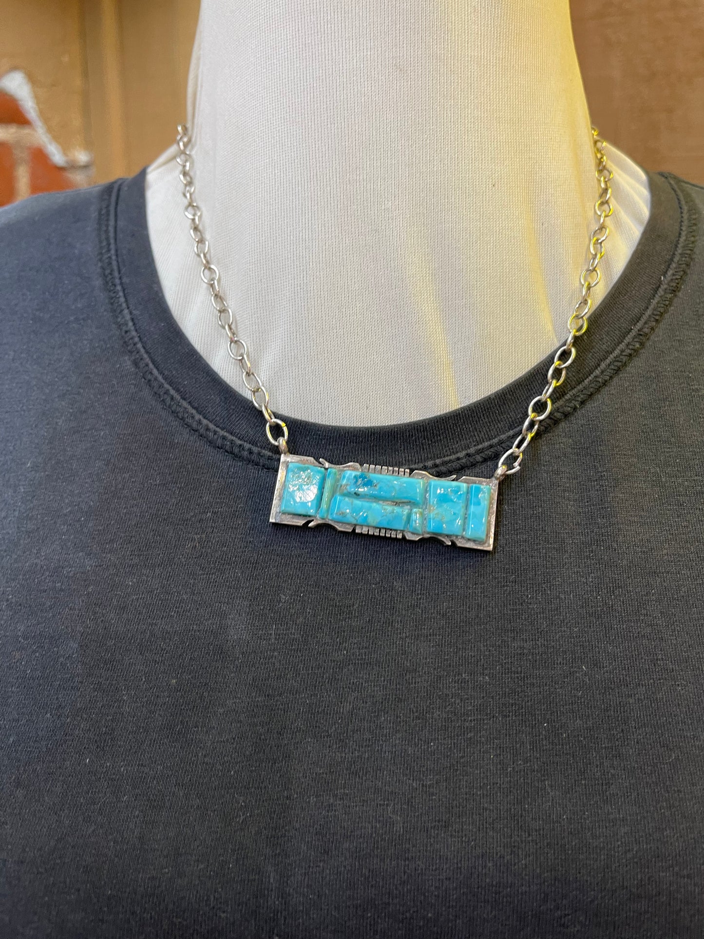 Turquoise Bar Necklace