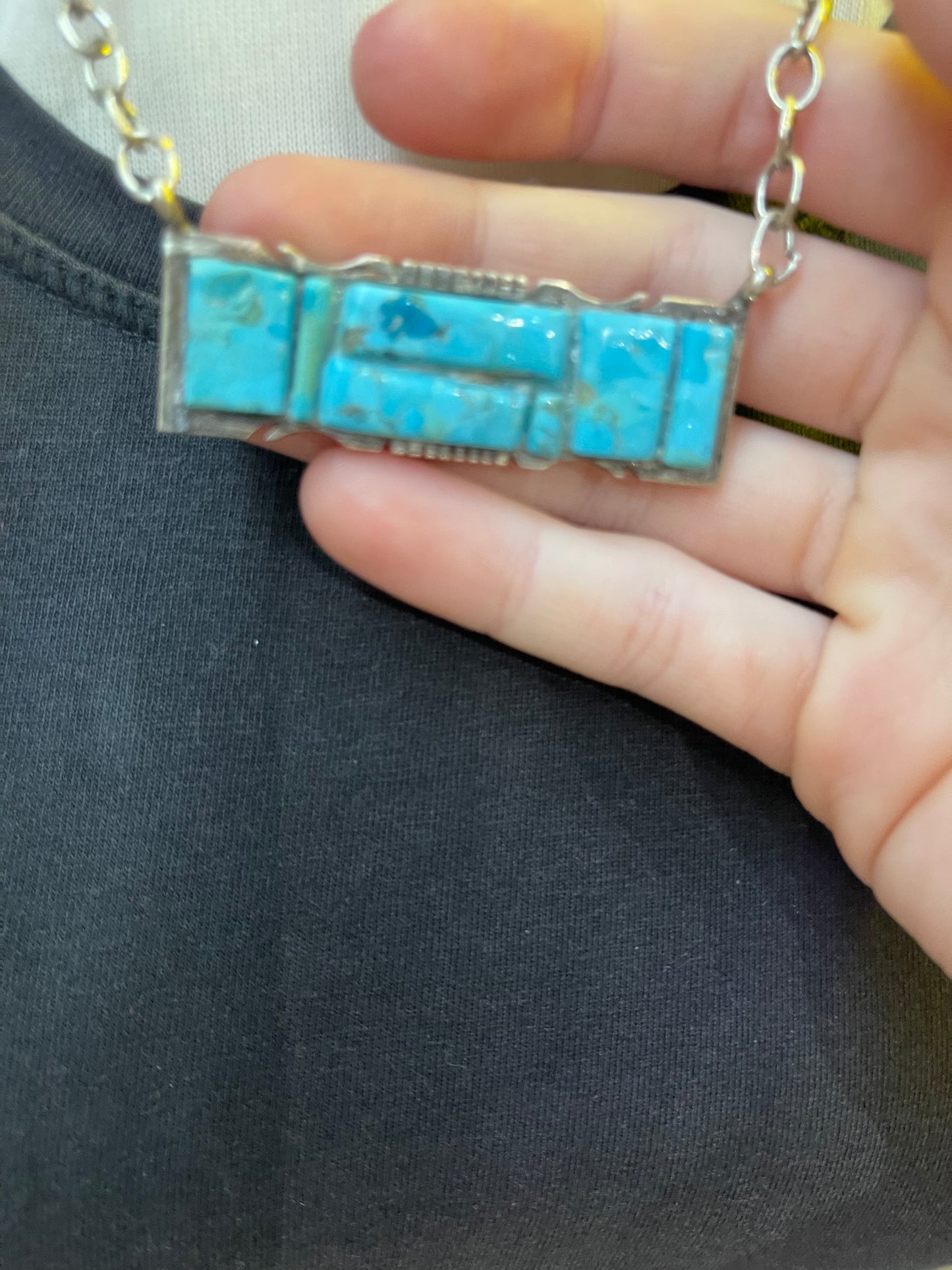 Turquoise Bar Necklace