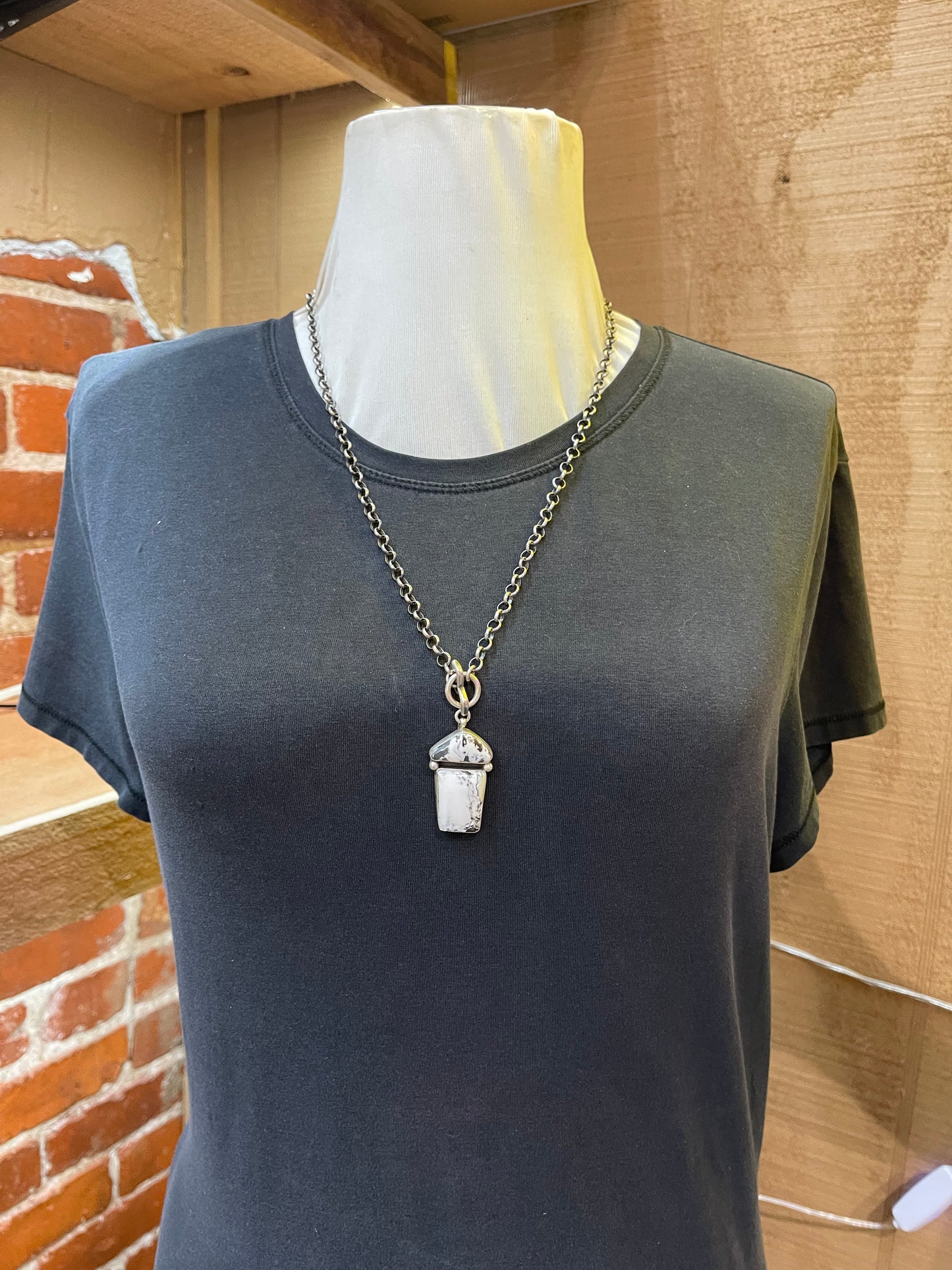 White Buffalo Drop Necklace