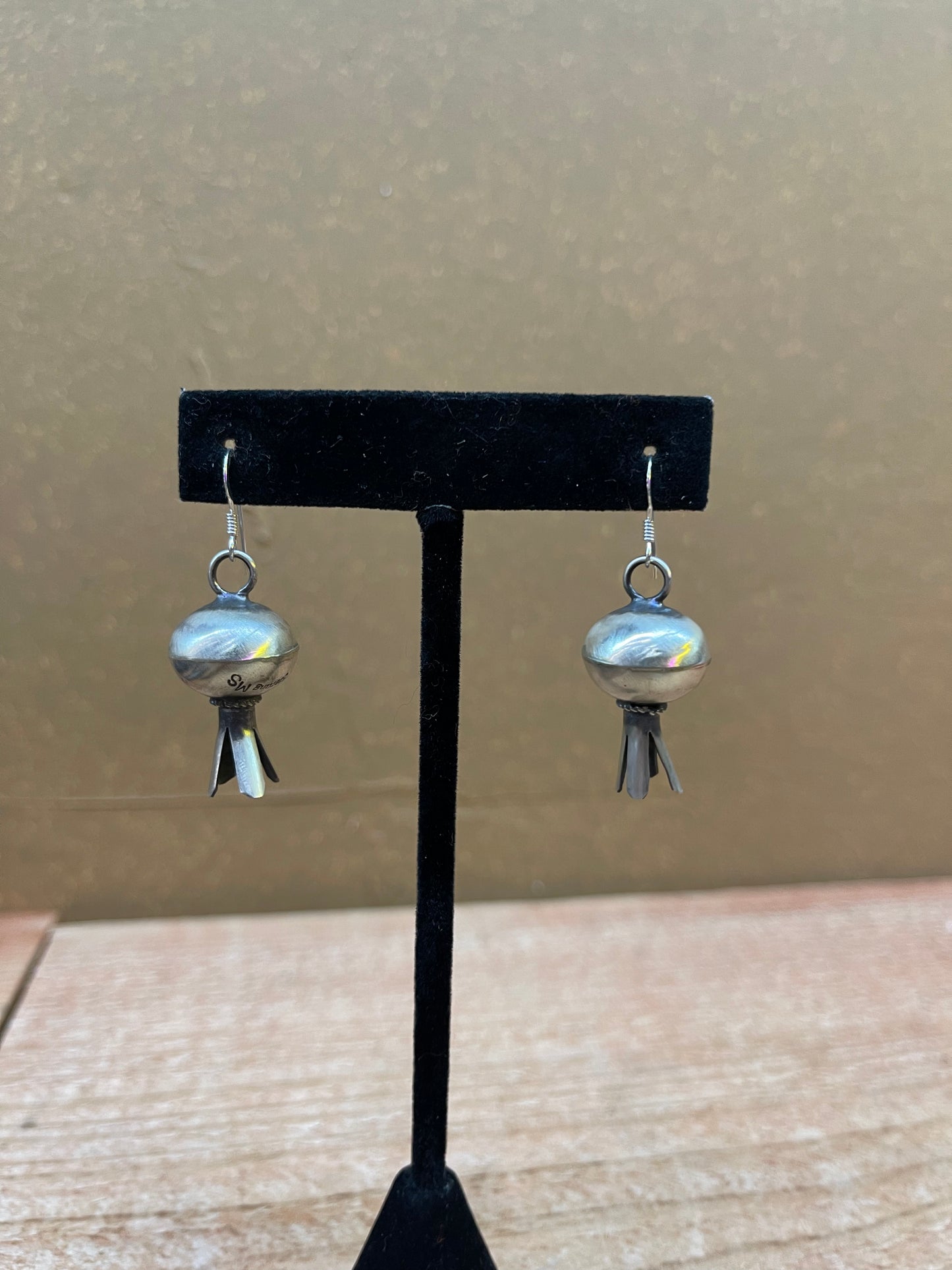 Sterling Silver Bell Dangle Earrings