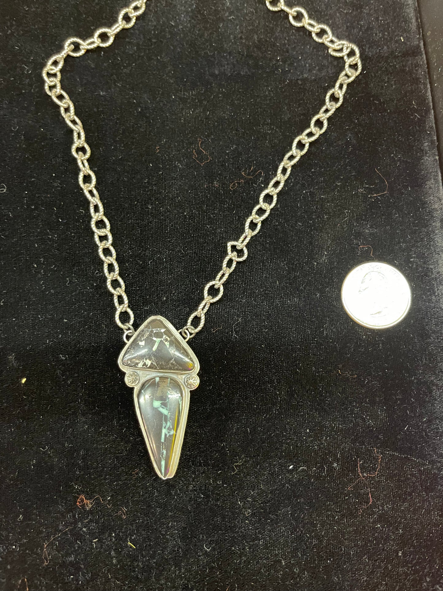 17" Black Buffalo Necklace