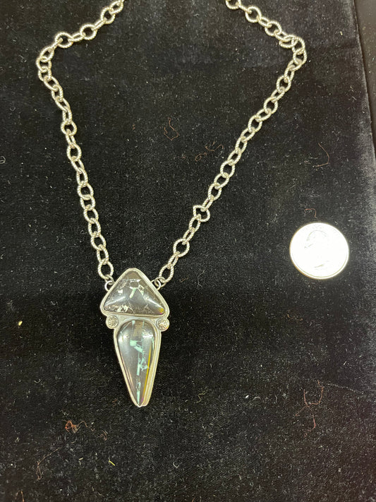 17" Black Buffalo Necklace