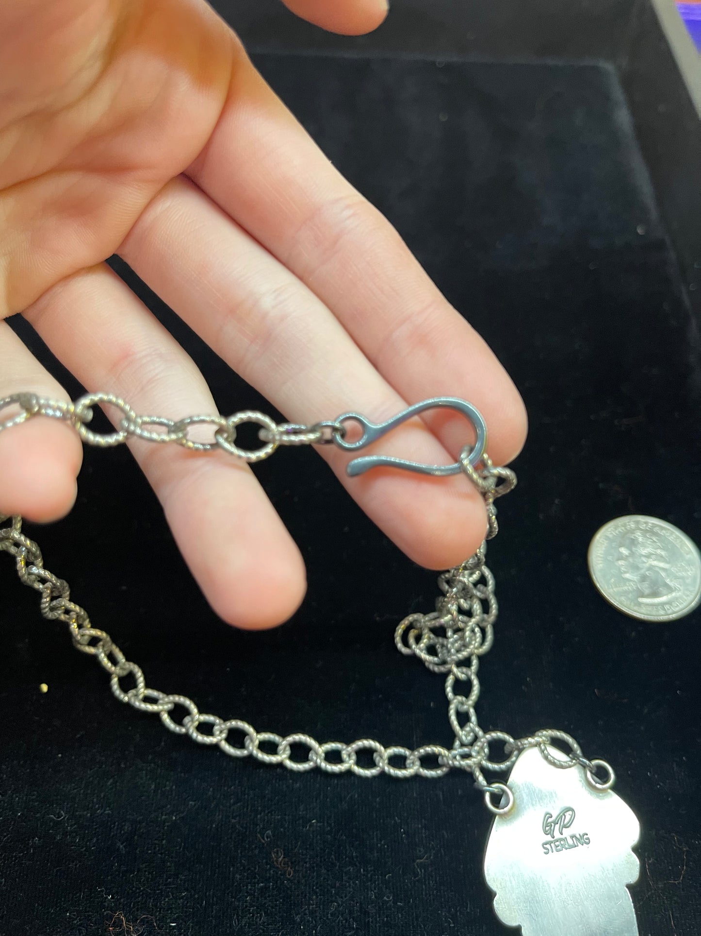 17" Black Buffalo Necklace