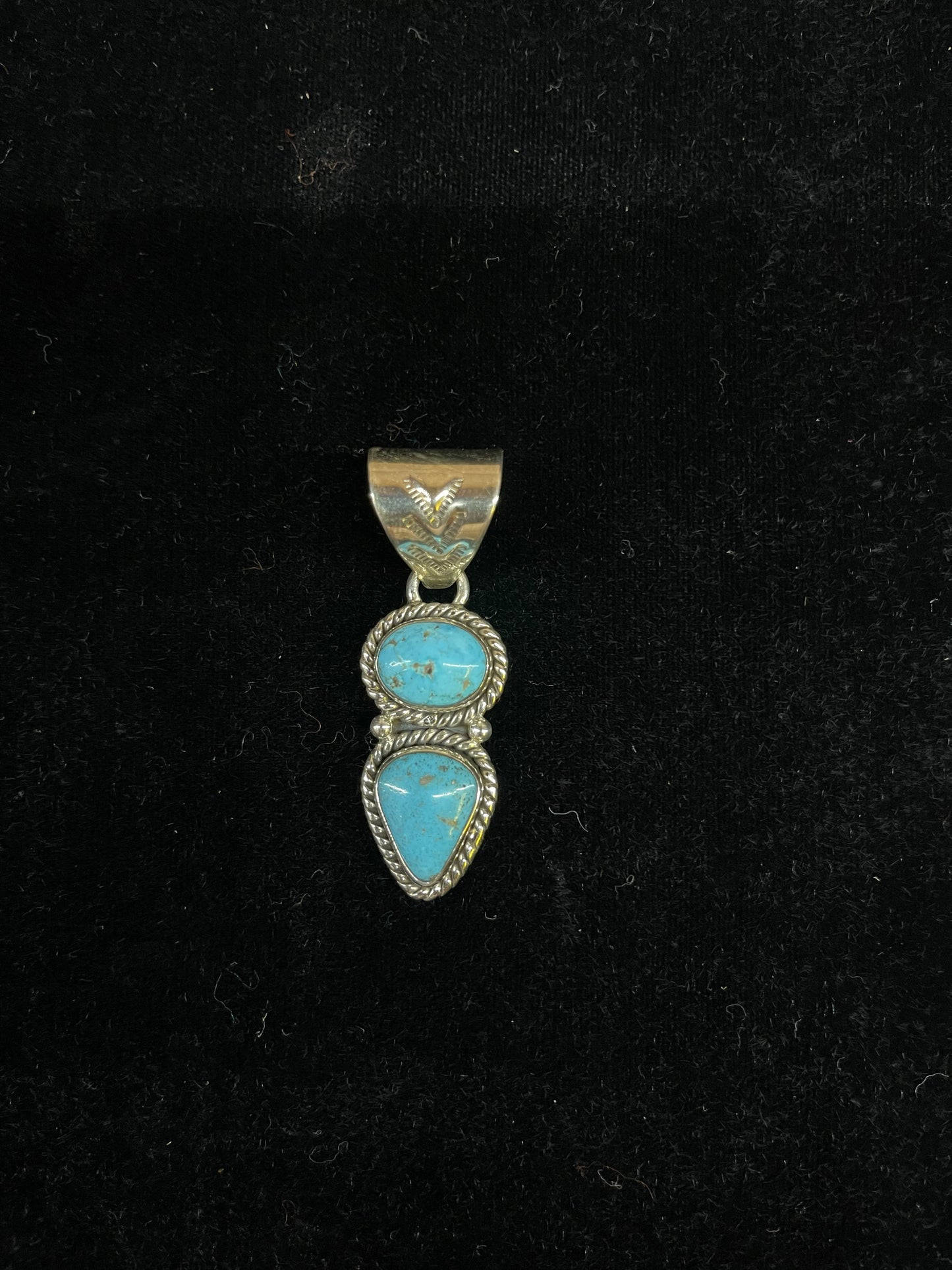 Sonoran Rose Turquoise Pendant