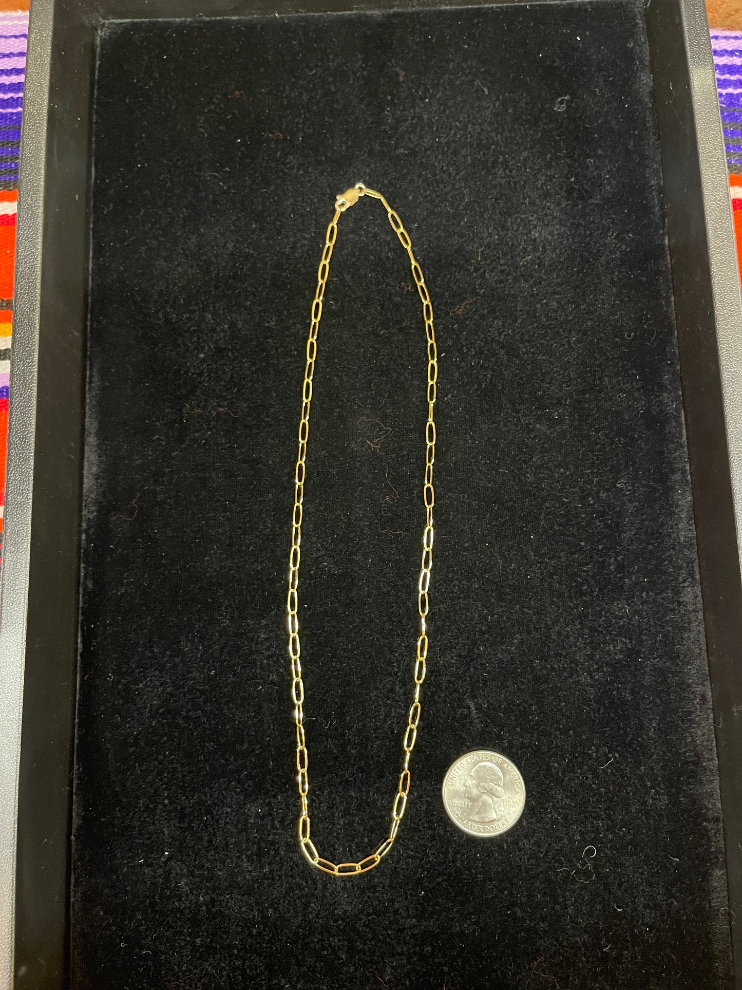 18" 14k Gold Filled Paperclip Chain