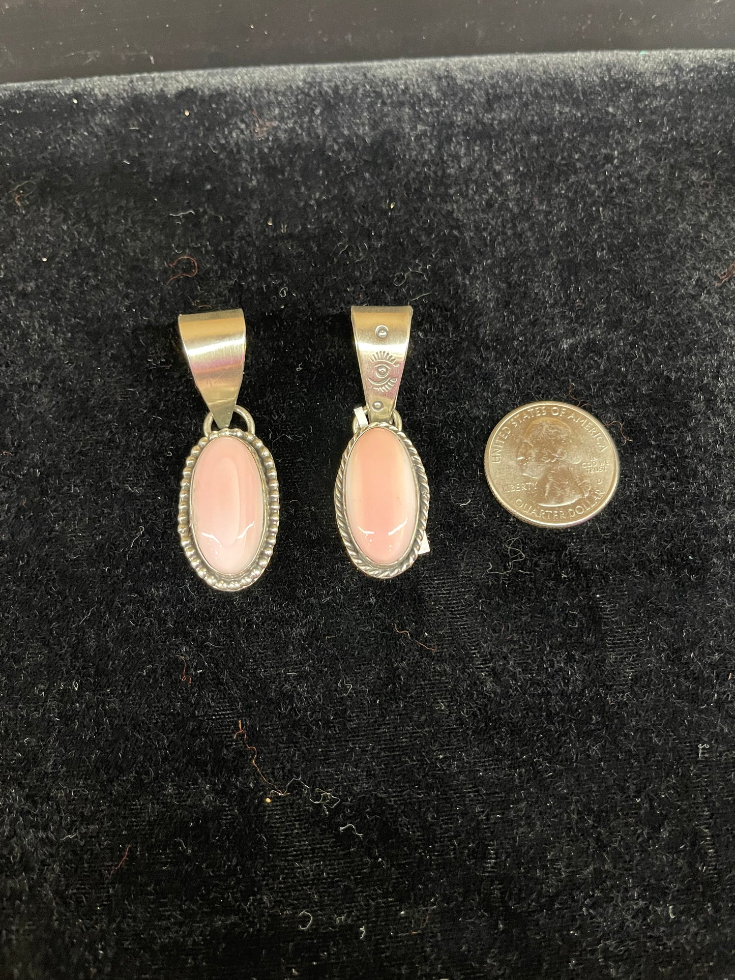 Oval Pink Conch Shell Pendant