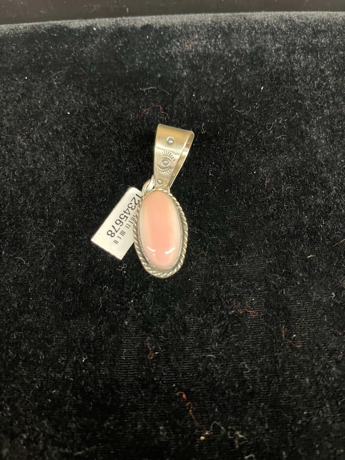 Oval Pink Conch Shell Pendant