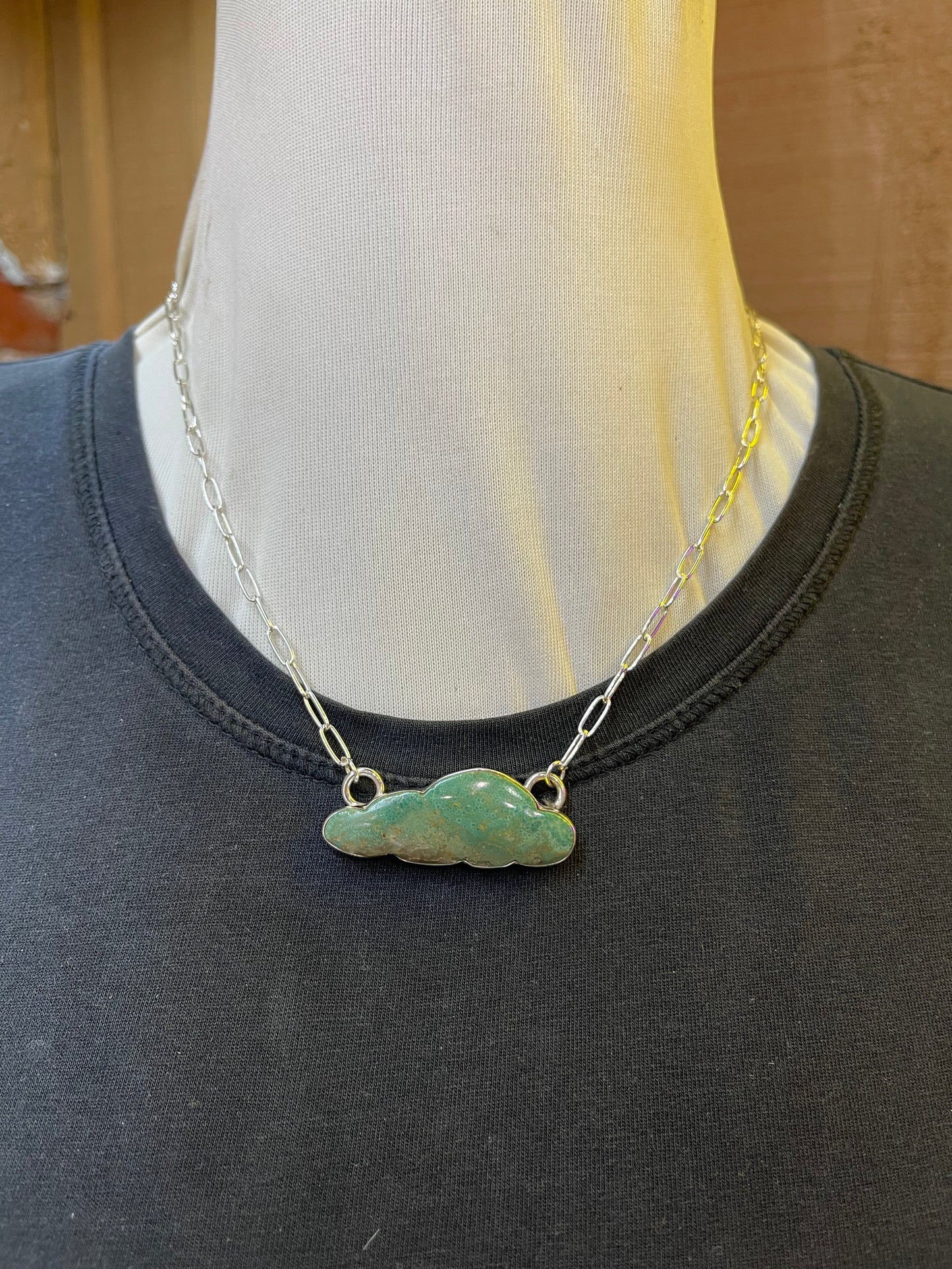 Emerald Valley Turquoise Cloud Shaped Necklace