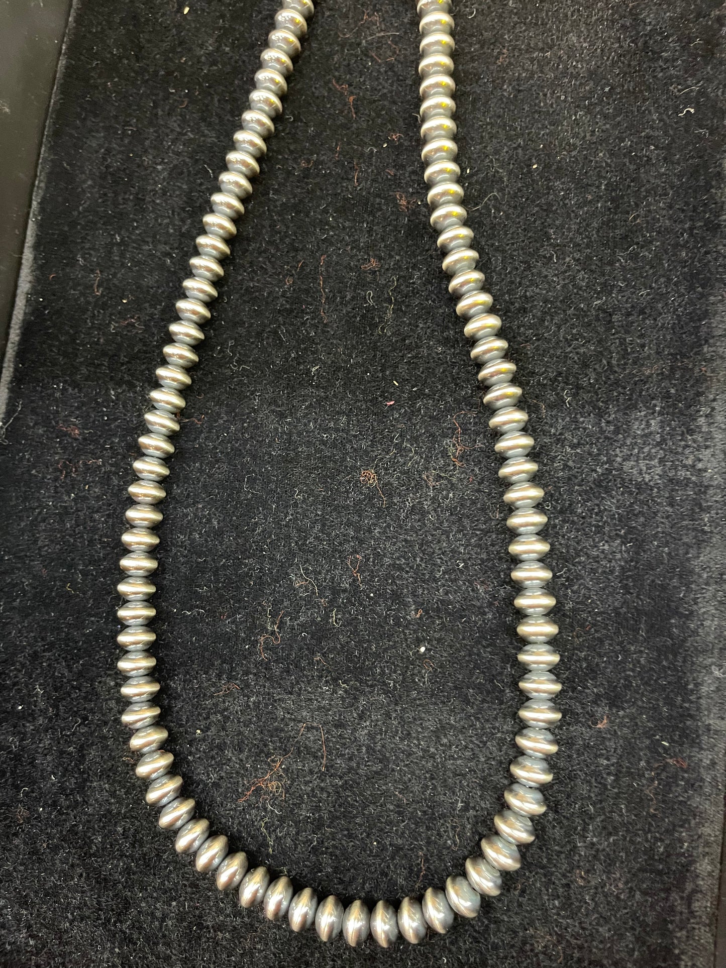 24" 9mm Saucer Navajo Pearl Necklace