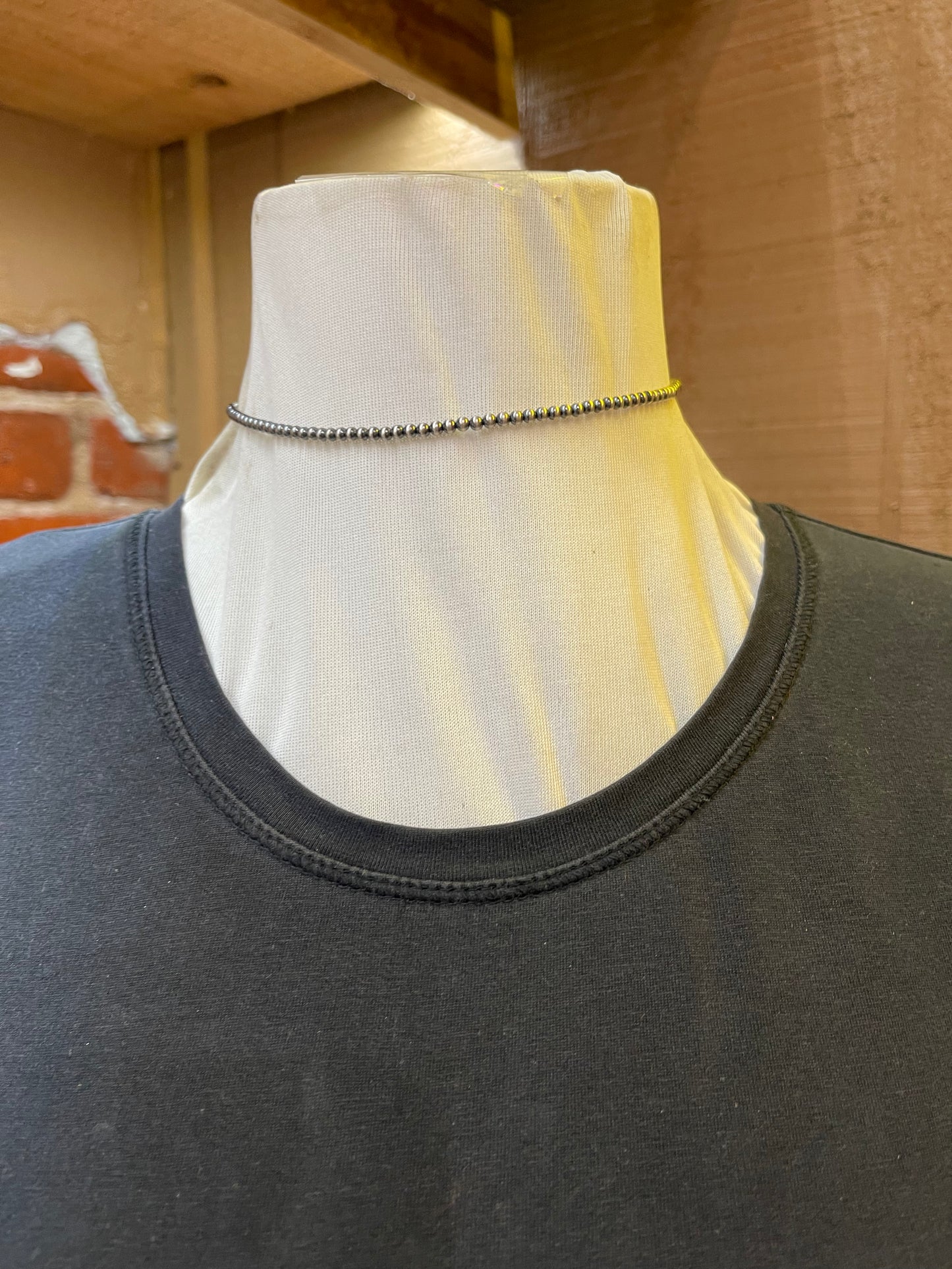 3mm 14" Navajo Pearl Necklace