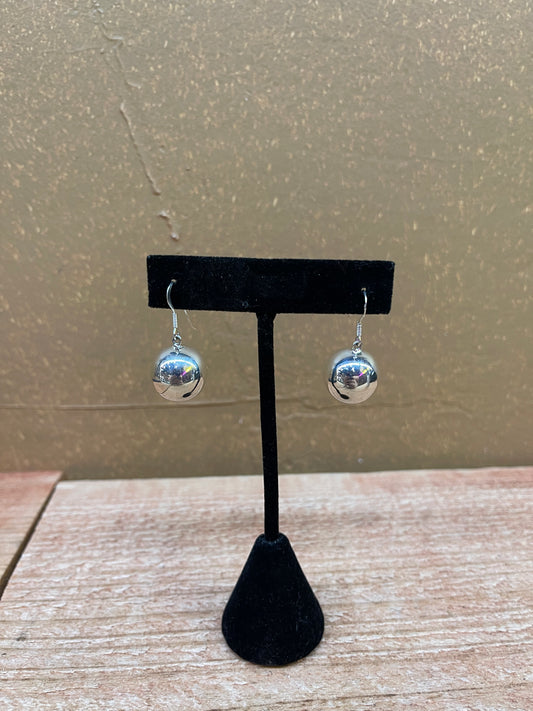 14mm Sterling Silver Ball Earrings