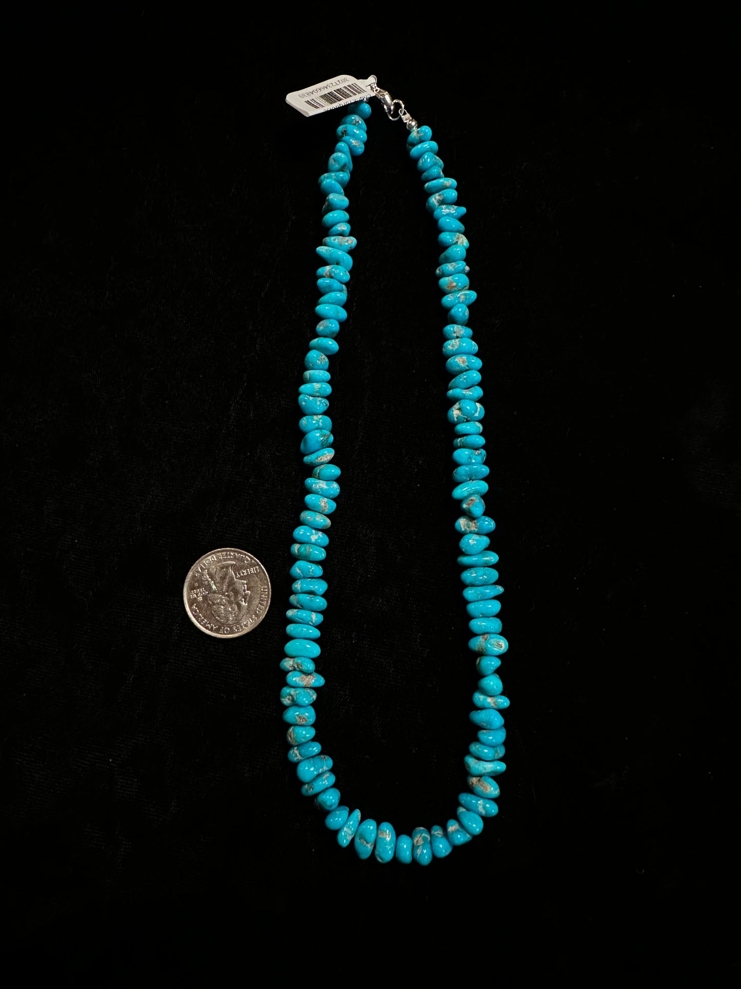 Sleeping Beauty Chunk Turquoise Necklace (18”)