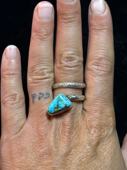 10.0 Sonoran Gold Turquoise Snake Ring by Jude Candeleria, Zuni